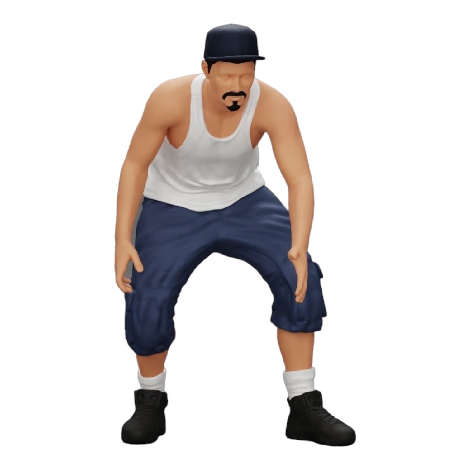 Diorama model building product photo 0: Gangster homie in cap with pitbull dog (Ref No. A22)