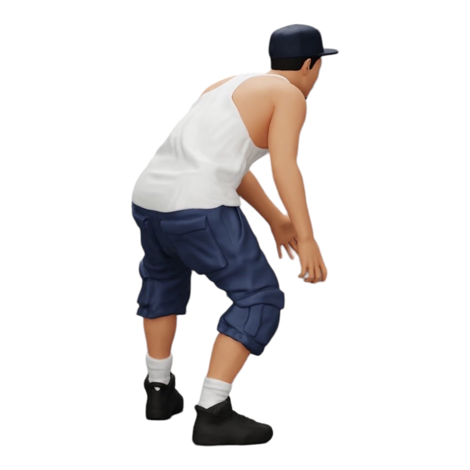 Diorama model building product photo 0: Gangster homie in cap with pitbull dog (Ref No. A22)