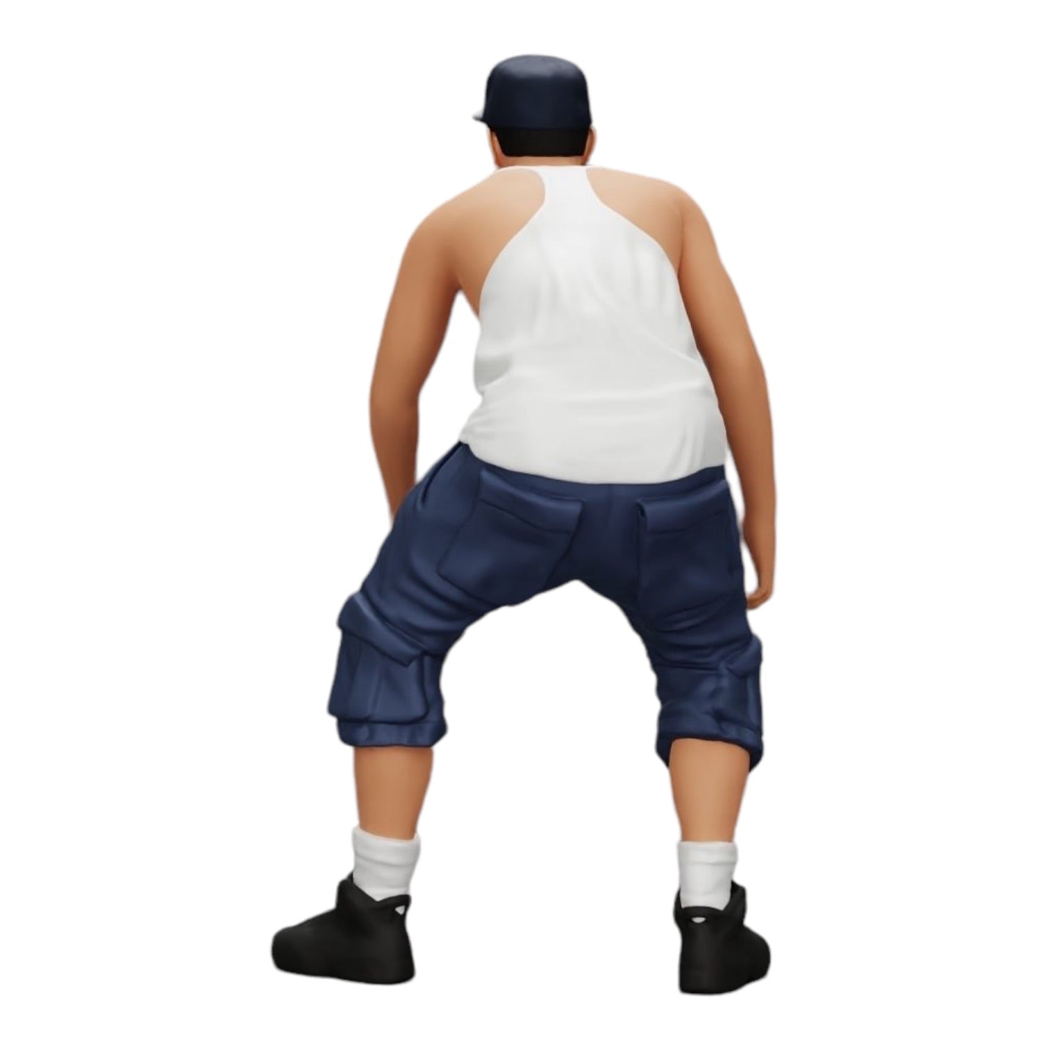 Diorama model building product photo 0: Gangster homie in cap with pitbull dog (Ref No. A22)