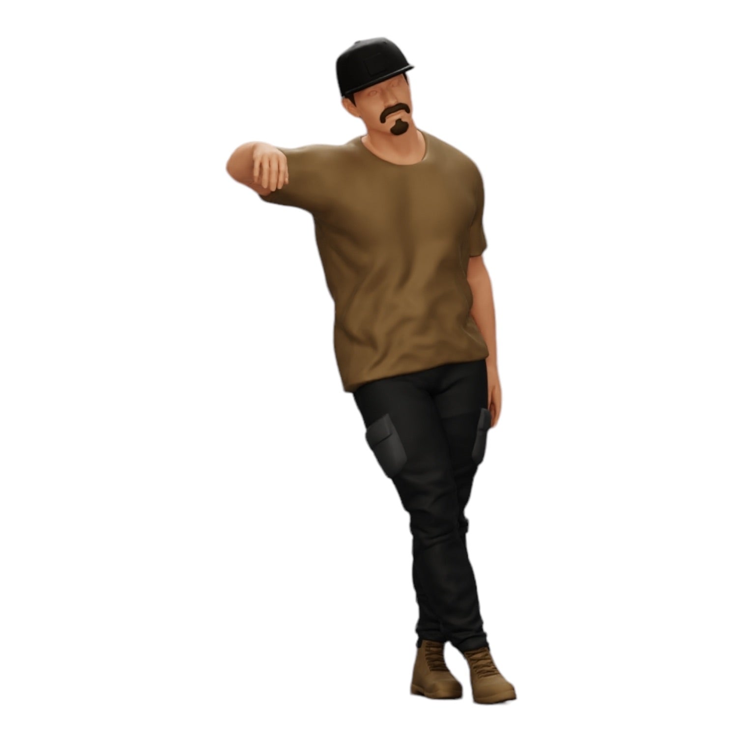 Diorama model building product photo 0: Gangster with hat leaning against wall (Ref No. A23)