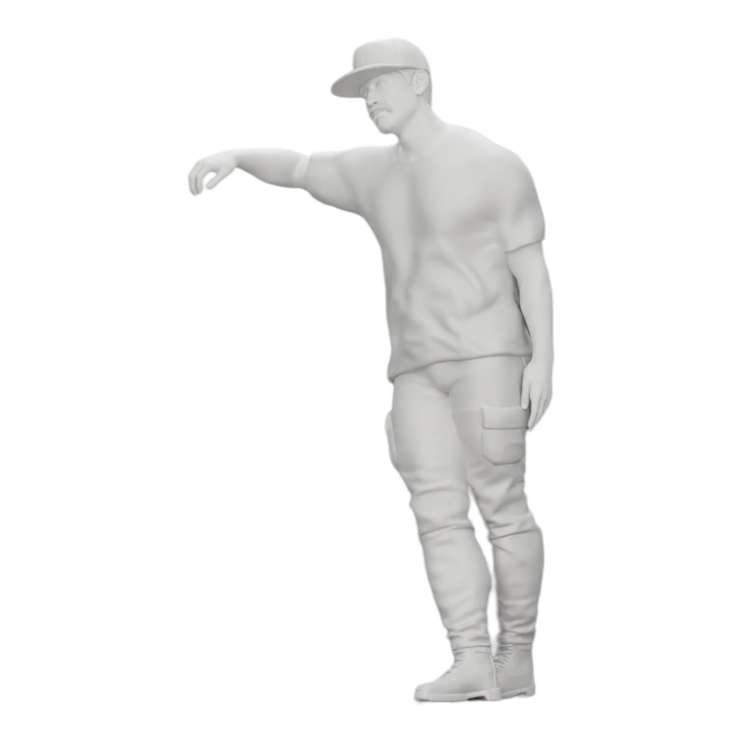 Diorama model building product photo 0: Gangster with hat leaning against wall (Ref No. A23)