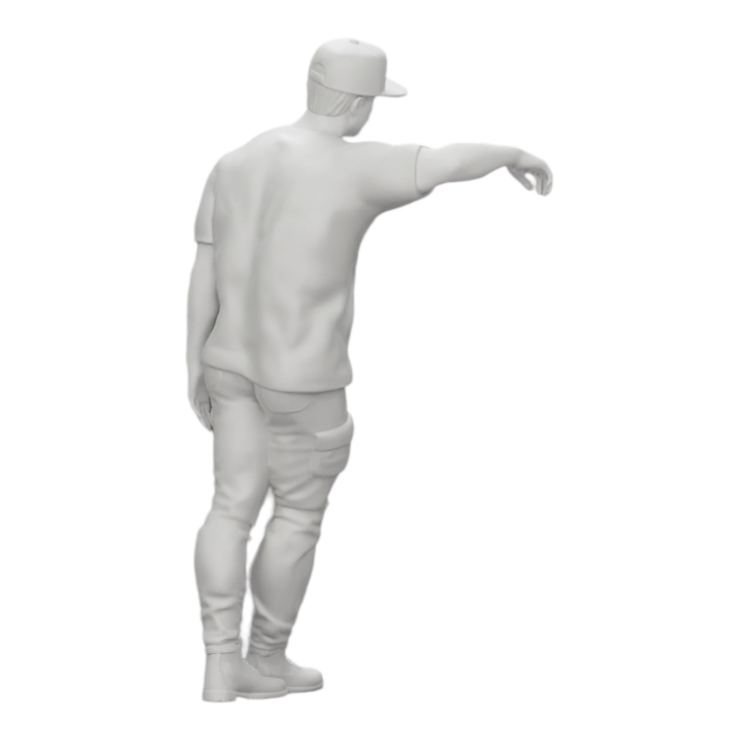 Diorama model building product photo 0: Gangster with hat leaning against wall (Ref No. A23)