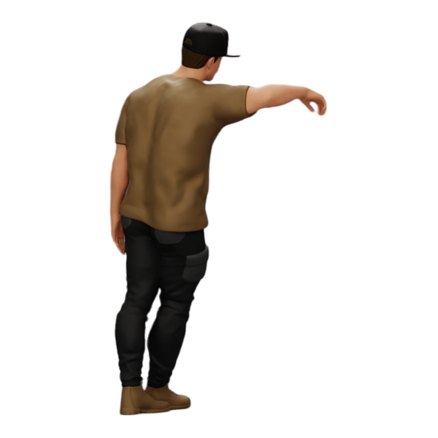 Diorama model building product photo 0: Gangster with hat leaning against wall (Ref No. A23)