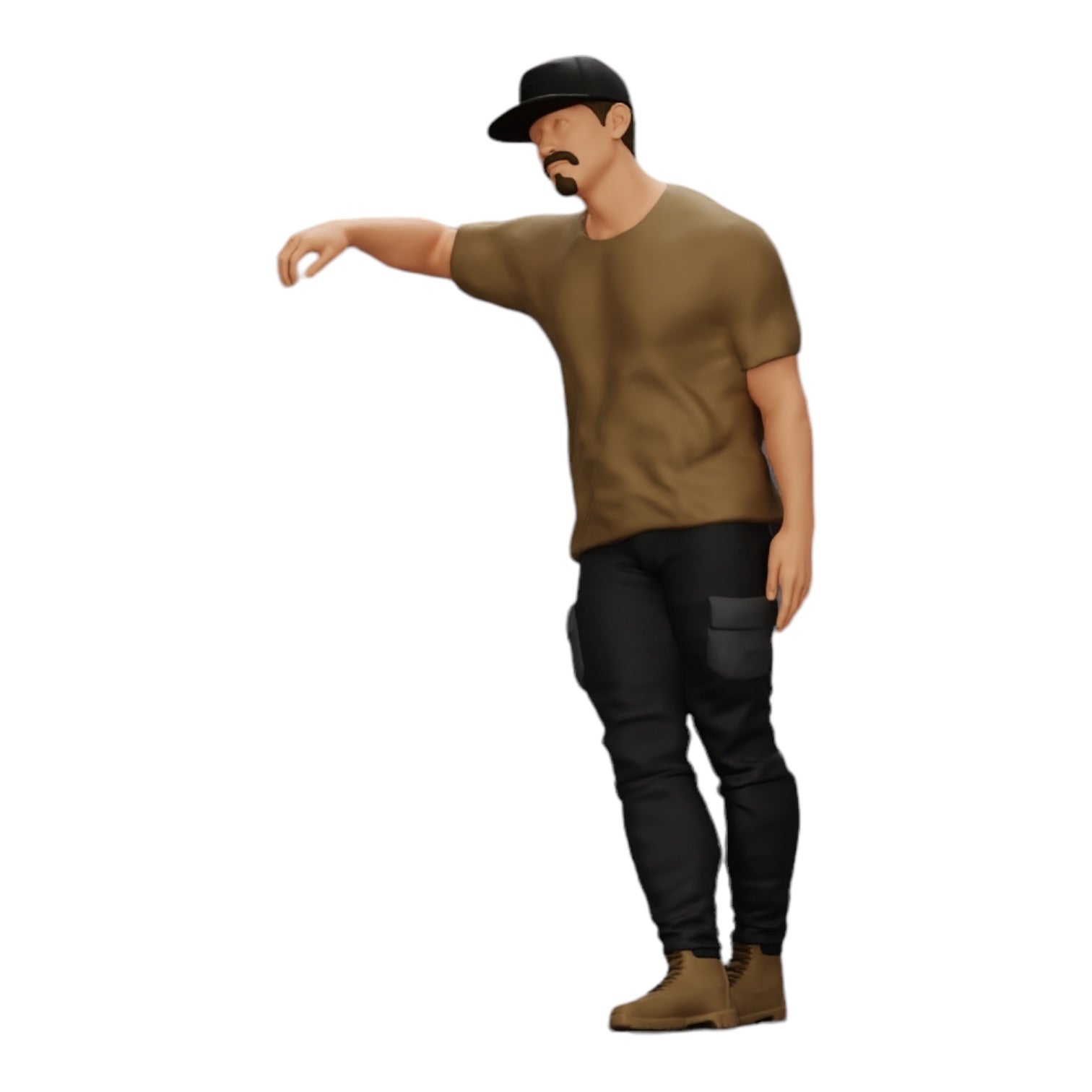 Diorama model building product photo 0: Gangster with hat leaning against wall (Ref No. A23)