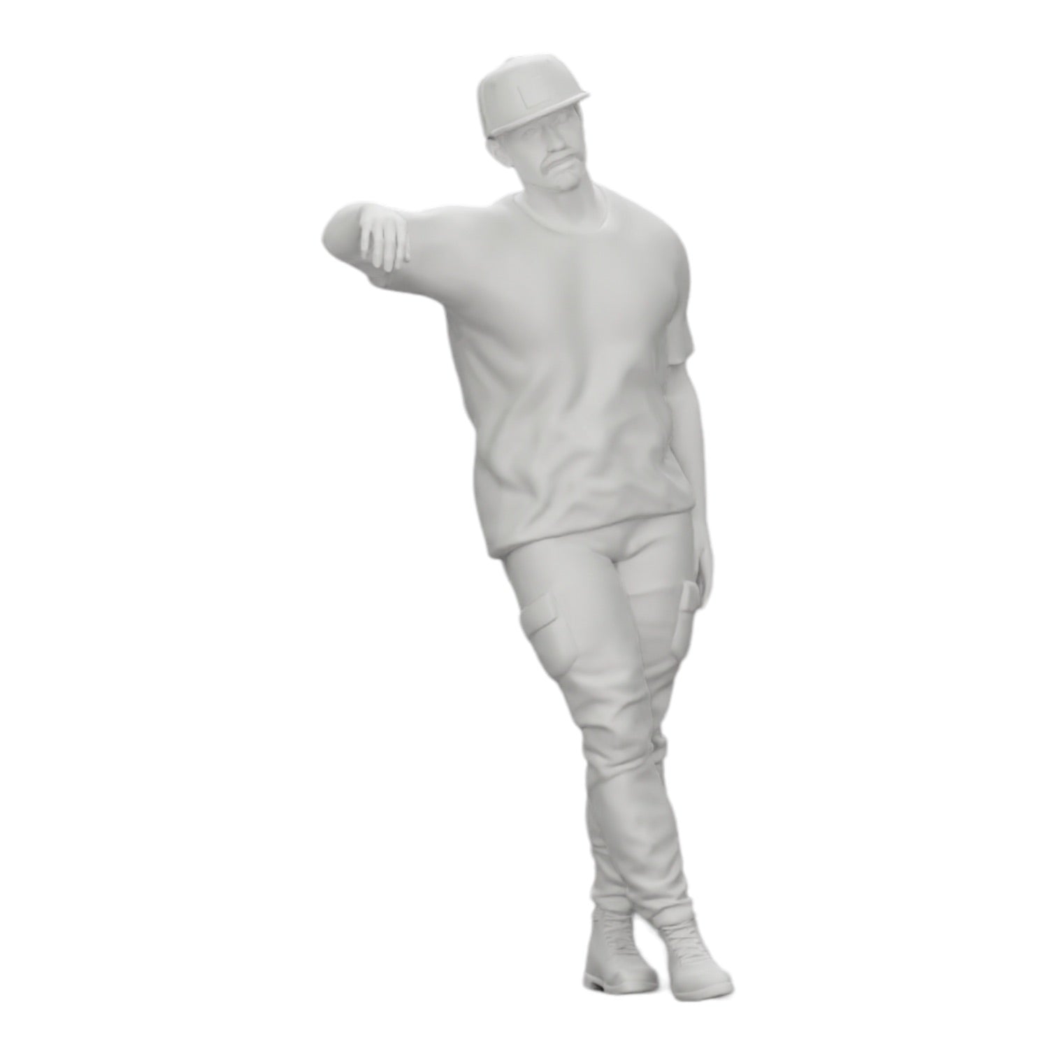 Diorama model building product photo 0: Gangster with hat leaning against wall (Ref No. A23)