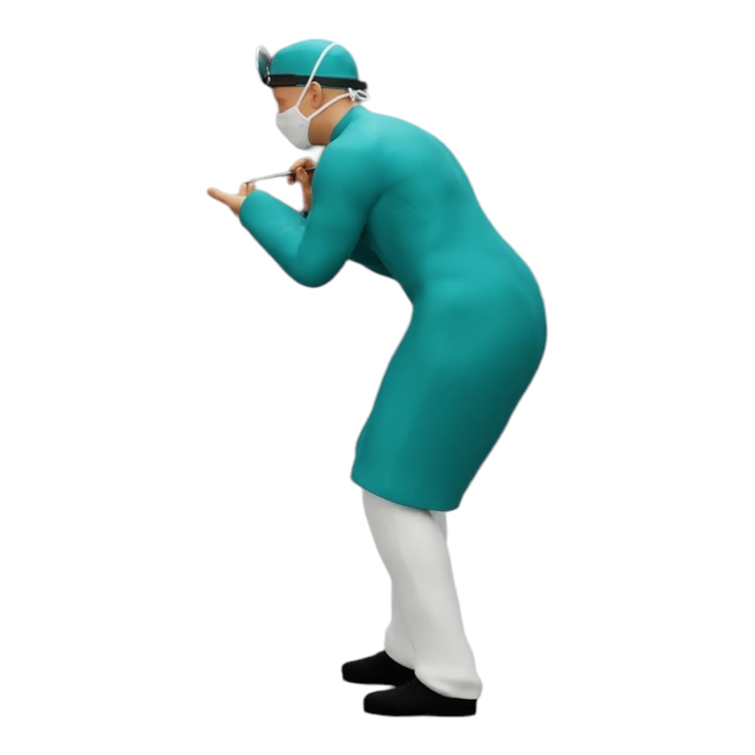 Diorama Modellbau Produktfoto 0: Chirurg/Arzt im Krankenhaus untersucht Patienten (Ref Nr. A30)