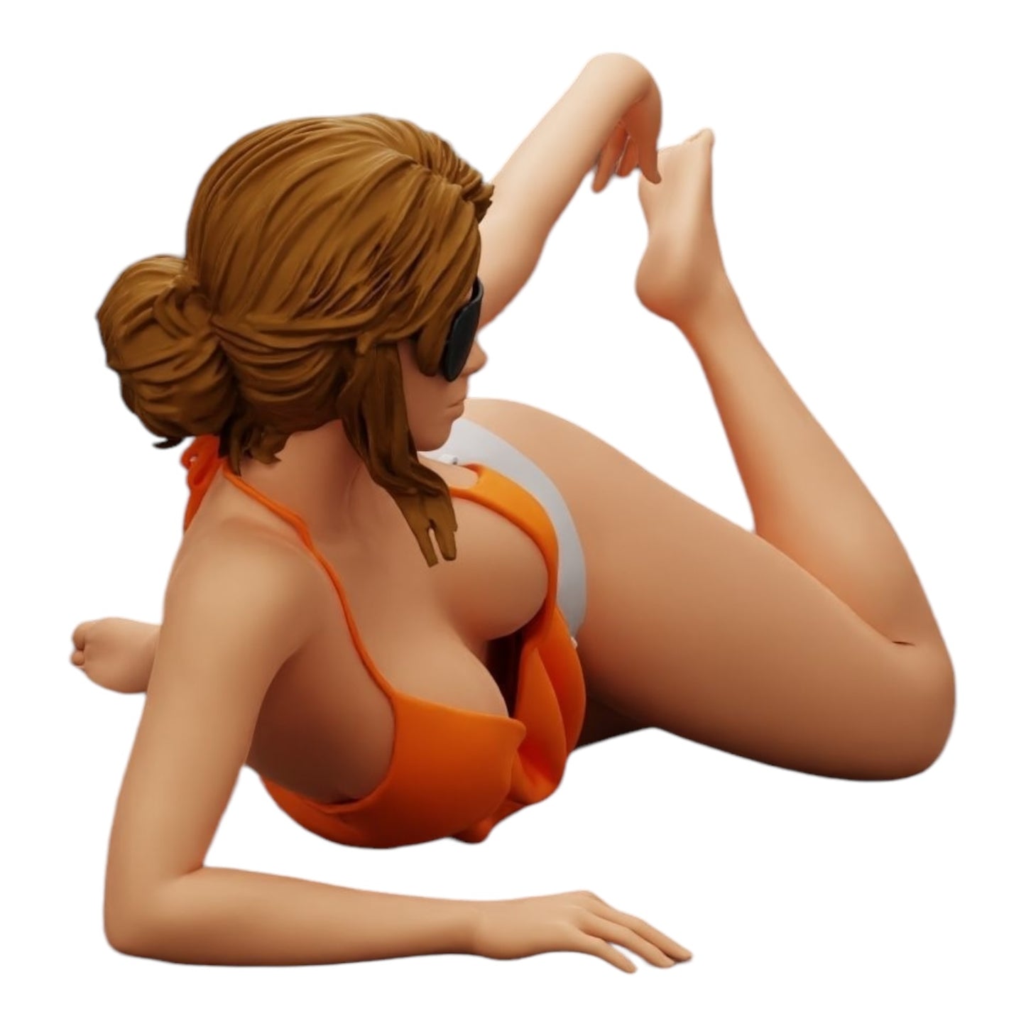 Modelo de diorama foto de produto 0: Rapariga sexy com óculos de sol e biquíni na praia (Ref Nr. A33)