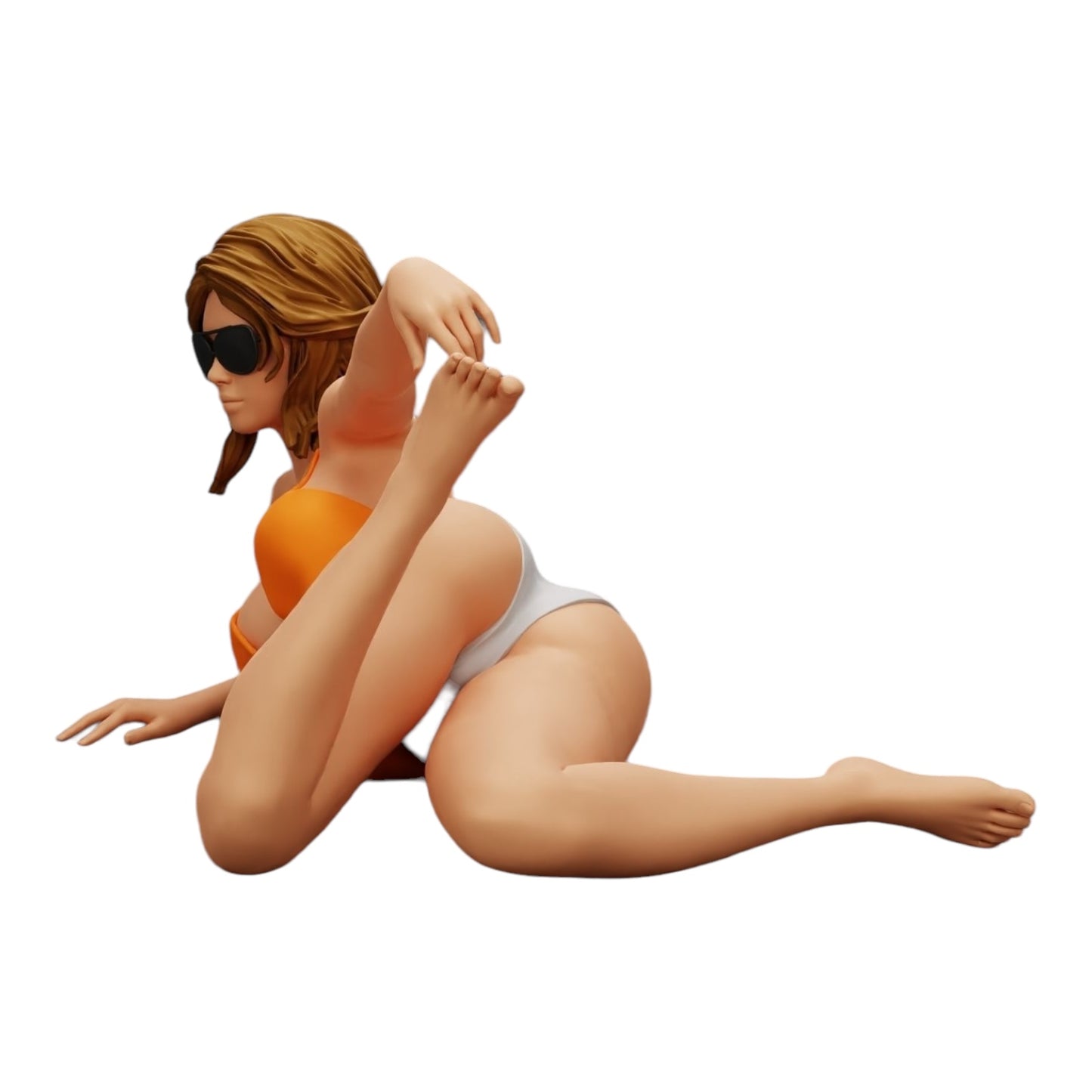 Modelo de diorama foto de produto 0: Rapariga sexy com óculos de sol e biquíni na praia (Ref Nr. A33)