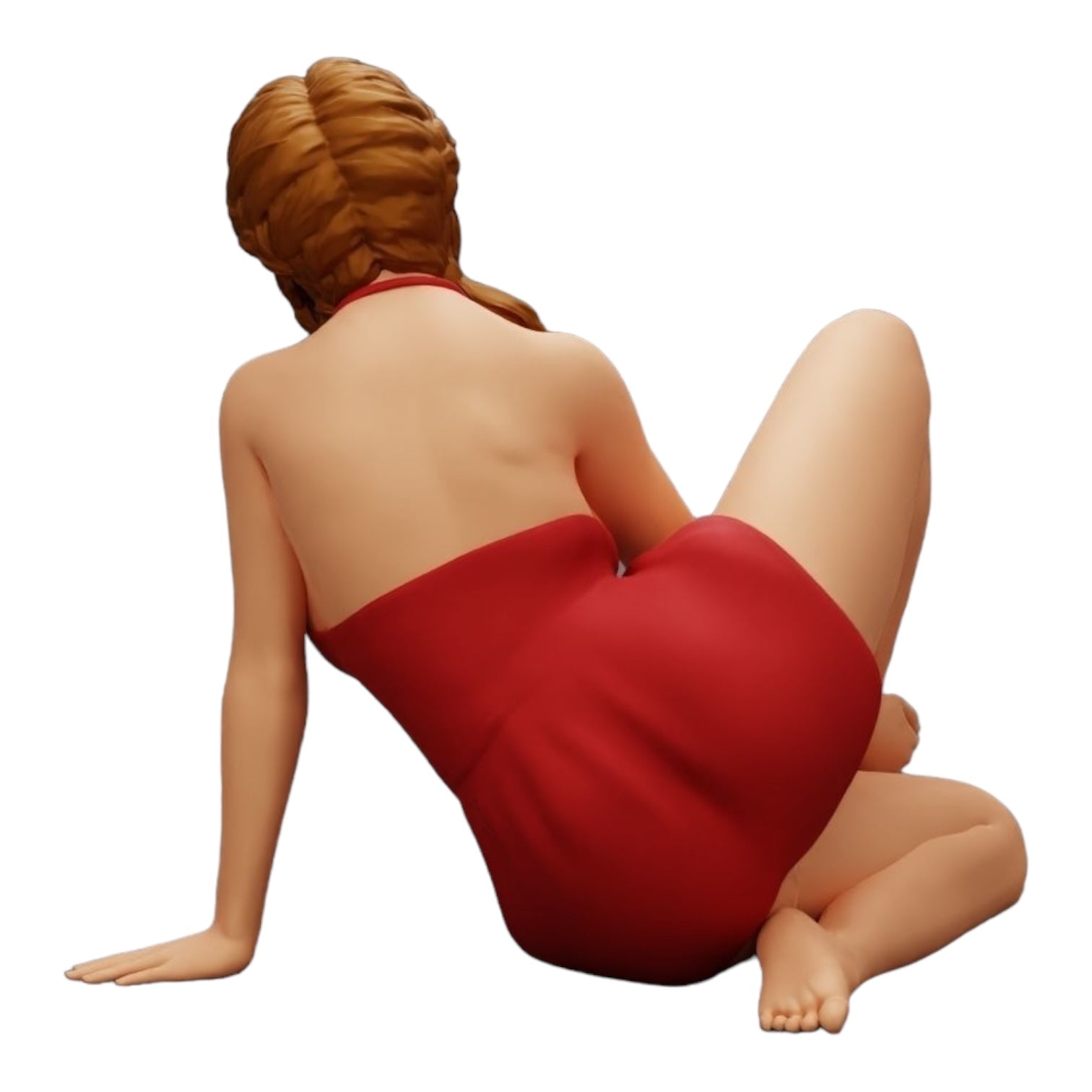 Diorama Modellbau Produktfoto 0: Attraktive Frau sitzt entspannt in der Hocke (Ref Nr. A34)