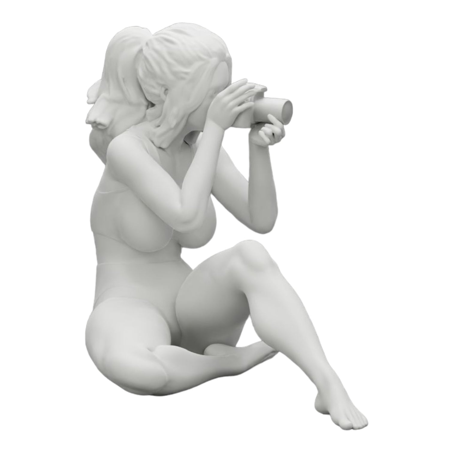 Diorama Modellbau Produktfoto 0: Fotografin im Bikini sitzt und hält eine Kamera (Ref Nr. A35)