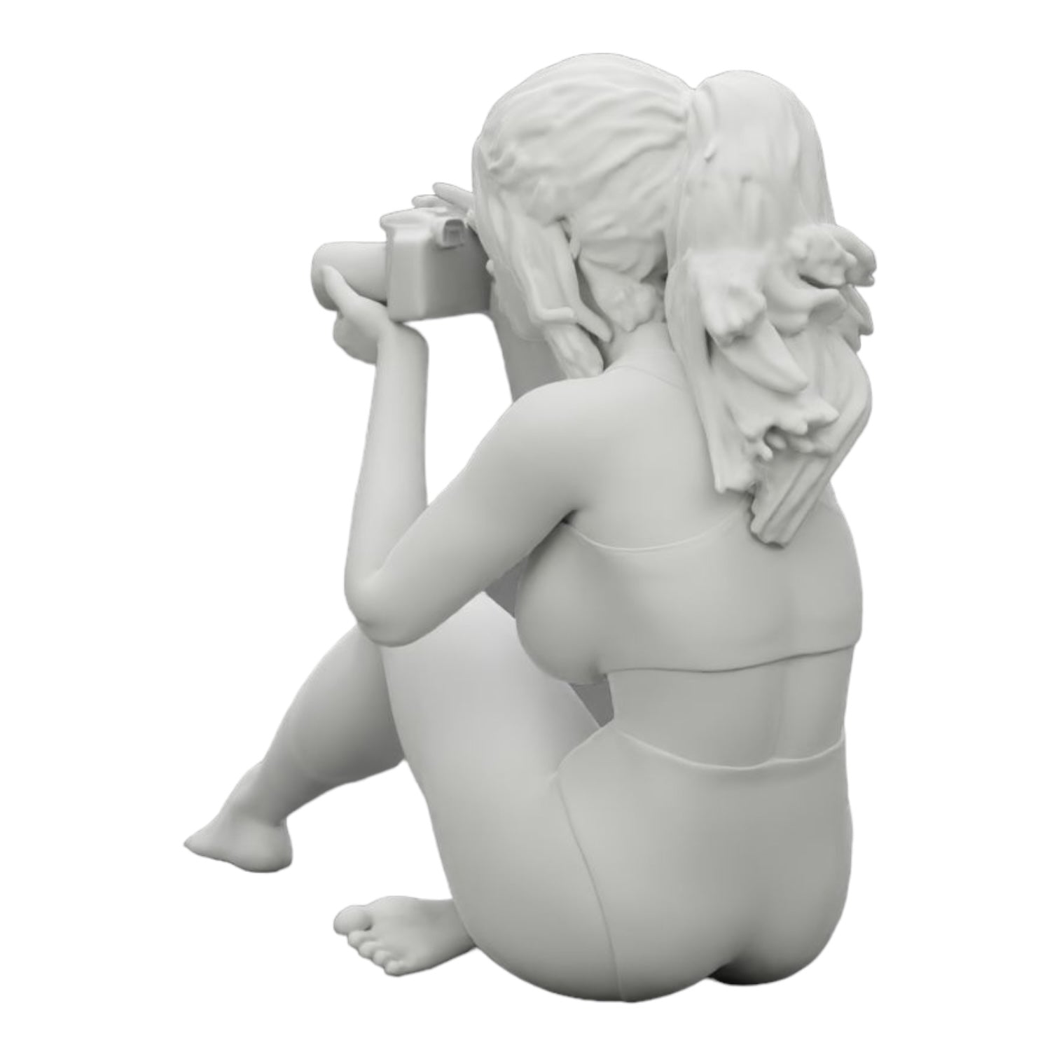 Diorama Modellbau Produktfoto 0: Fotografin im Bikini sitzt und hält eine Kamera (Ref Nr. A35)