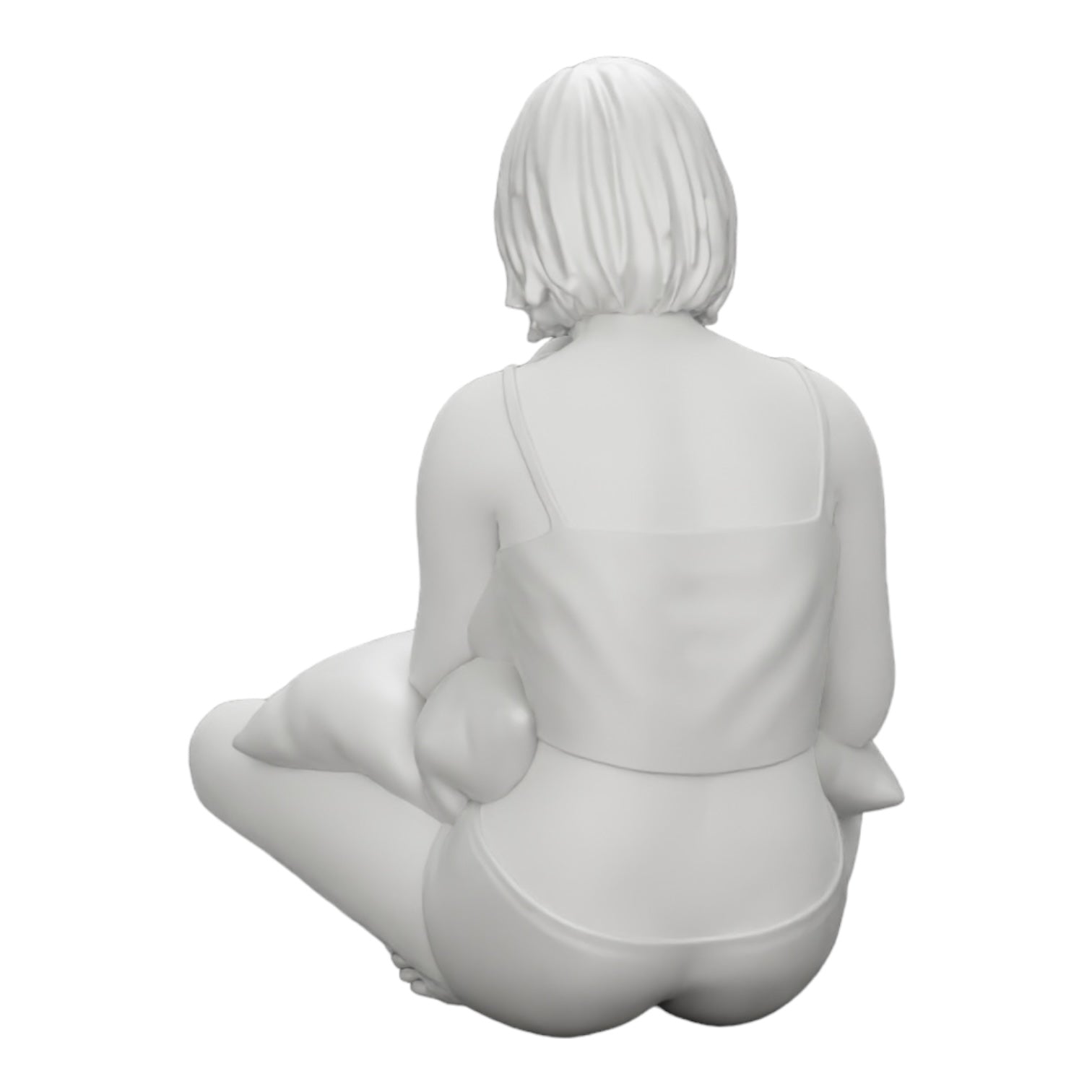Diorama model building product photo 0: Girl sitting in front of the TV with pillows on her legs (Ref No. A36)
