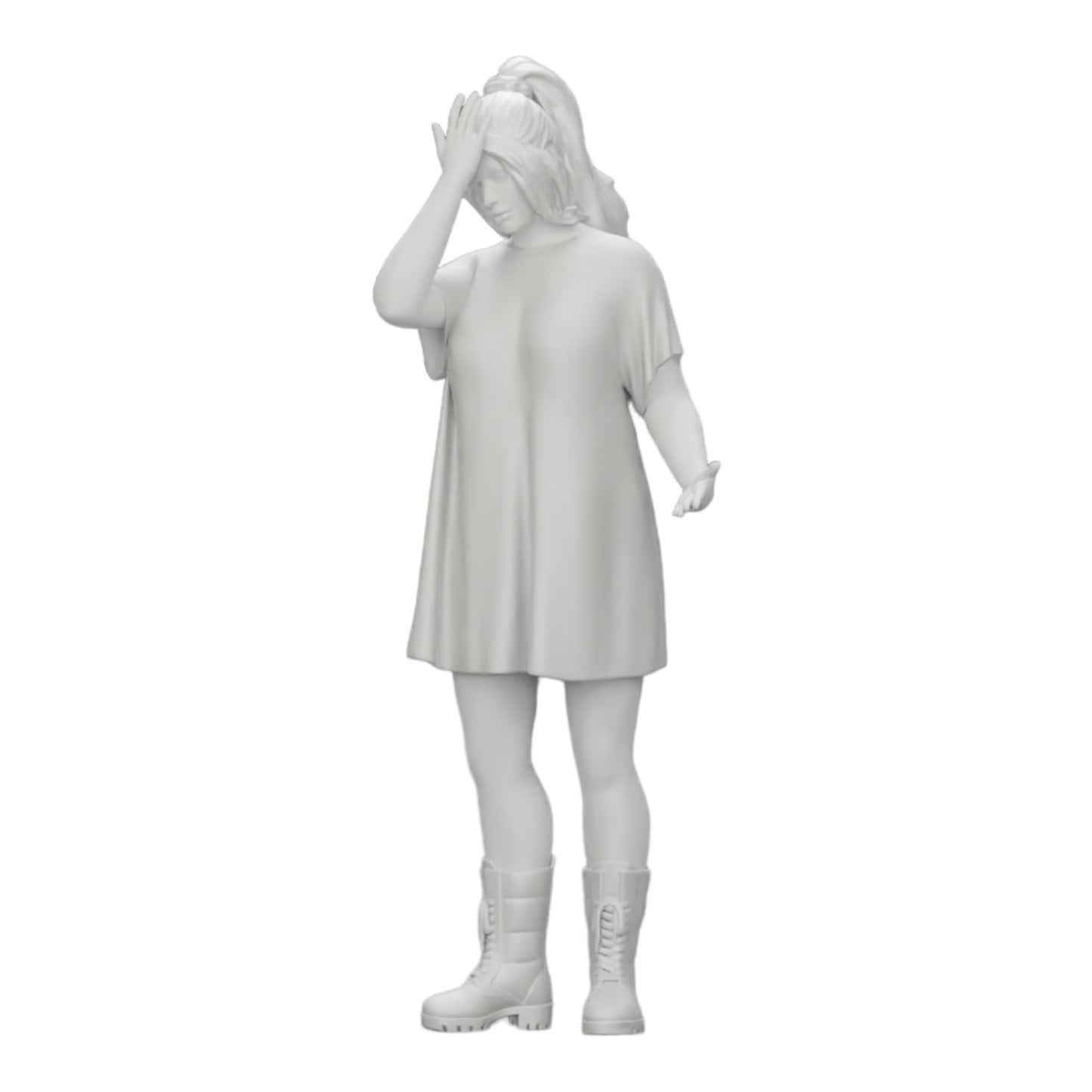 Imagem do produto de diorama: jovem atraente com camisa longa e botas (Ref. Nr. A37)