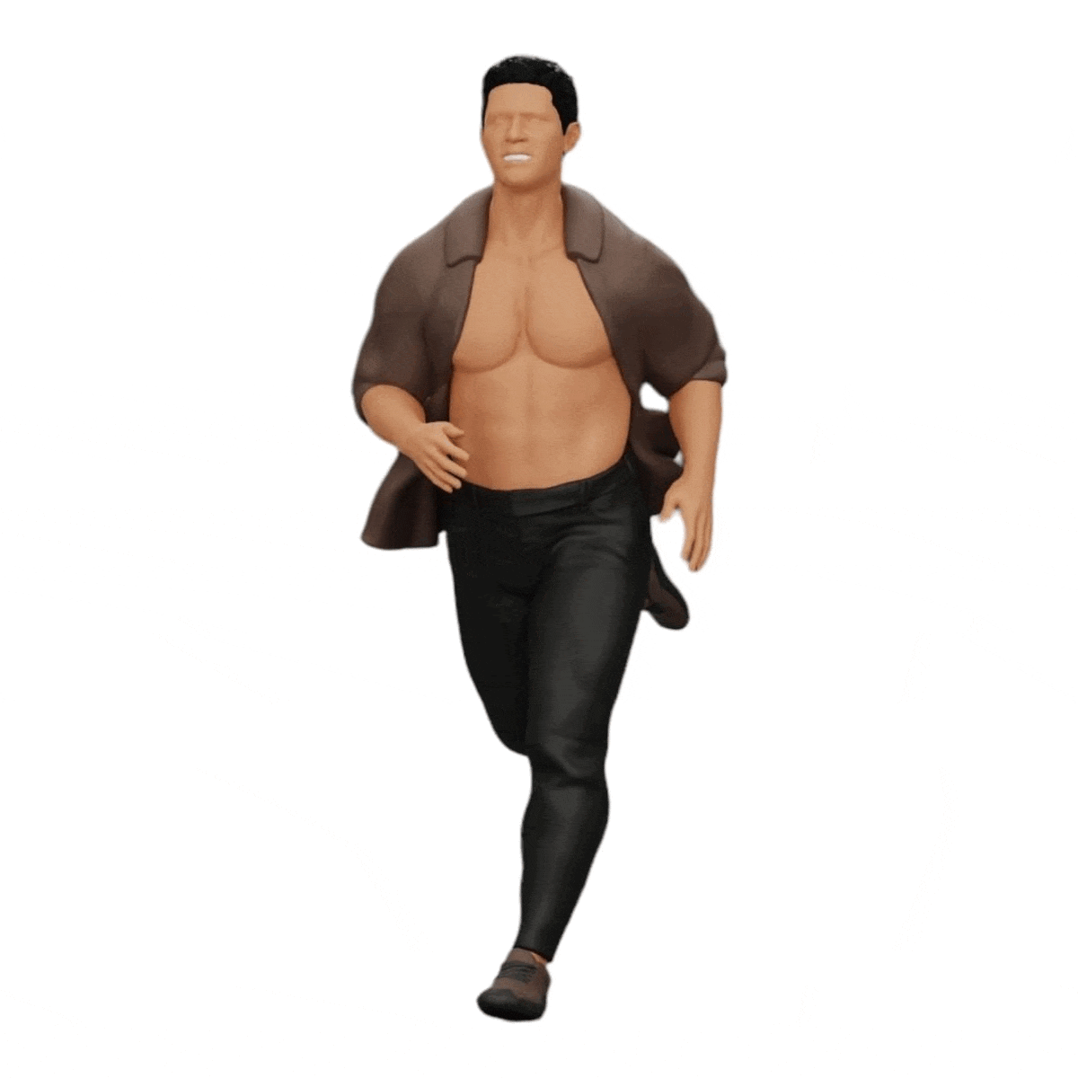 Foto do produto de diorama: Homem em camisa aberta foge da sua prisão (Ref Nr. A41)