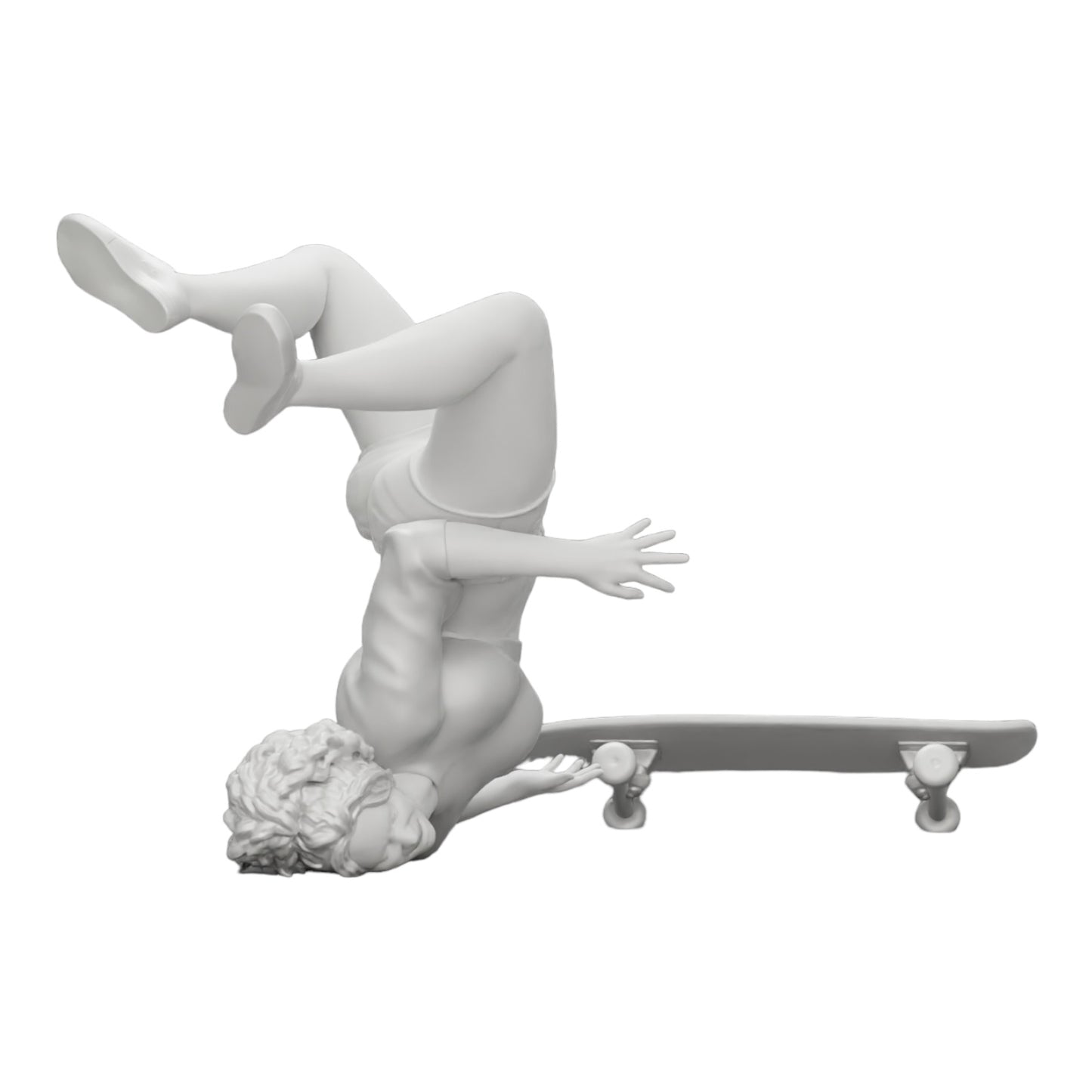 Diorama modelářství produktová fotografie 0: Dívka s kudrnatými vlasy spadne při sportu ze skateboardu (č. Ref. A44)