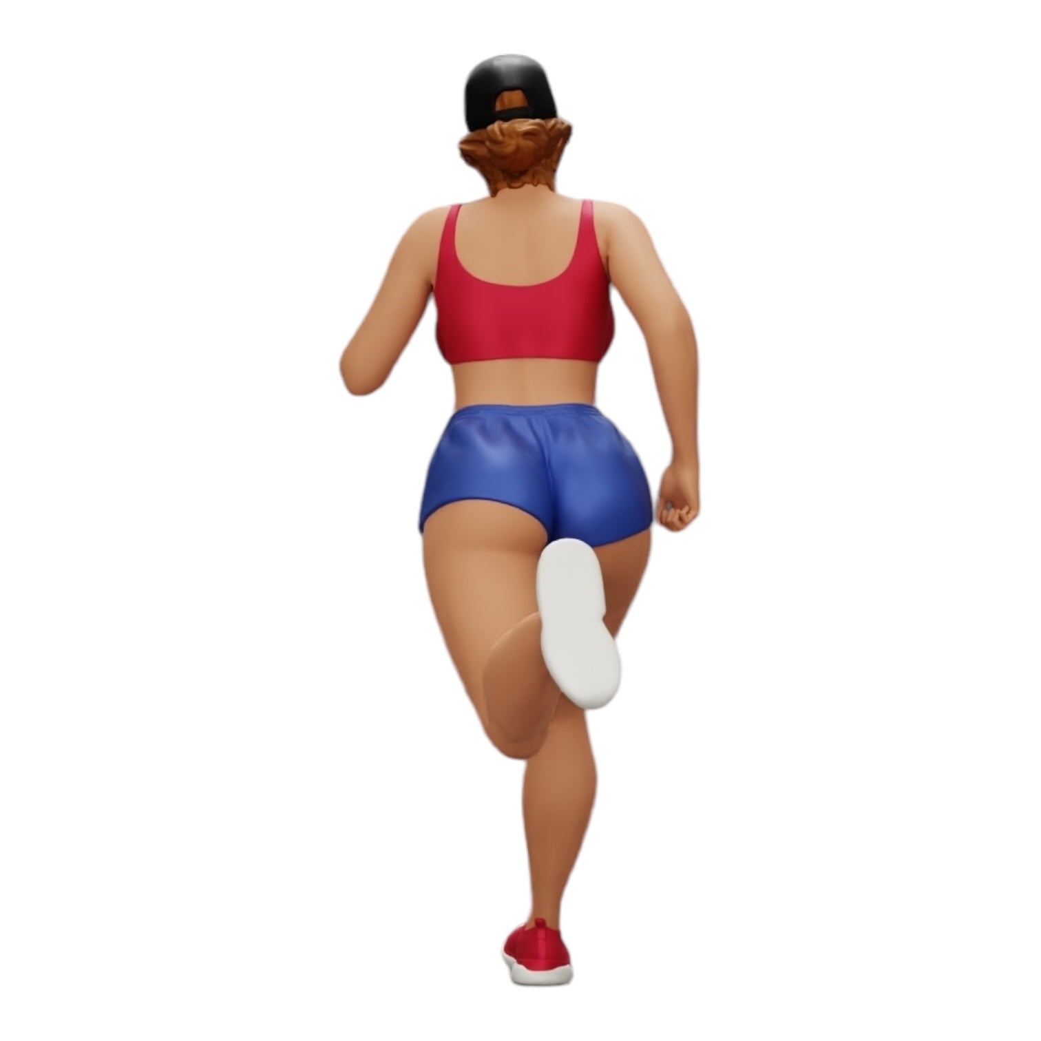 Diorama model building product photo 0: Female jogger/sportswoman running in shorts and cap (Ref No. A45)
