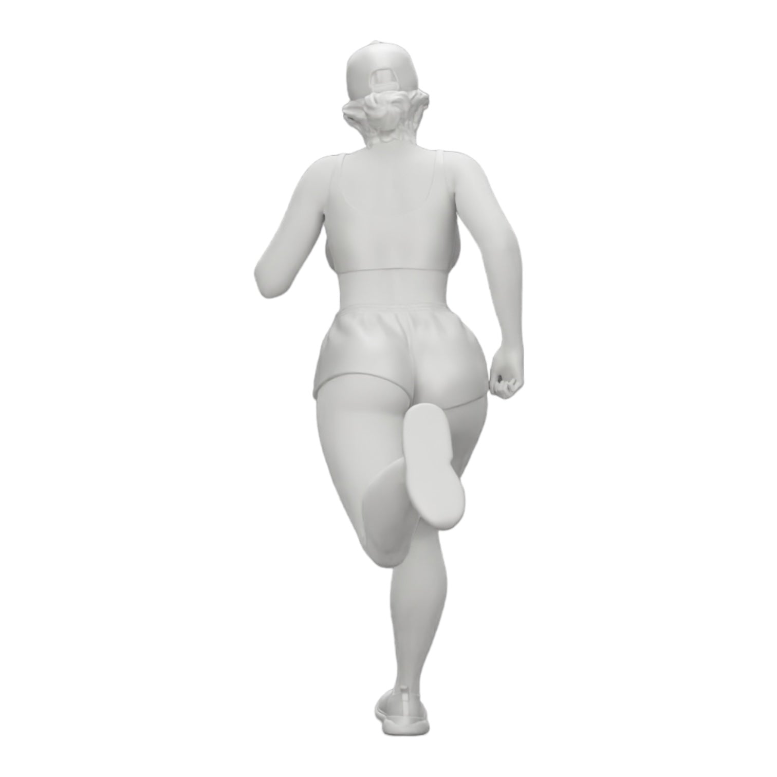 Diorama model building product photo 0: Female jogger/sportswoman running in shorts and cap (Ref No. A45)
