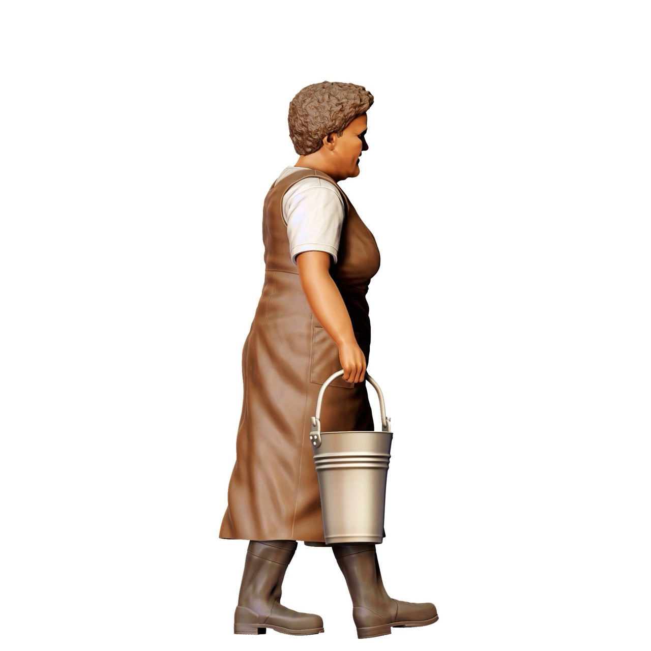 Miniatura: Camponesa com Baldes - Velha Agricultora em Ação (Nº 302)