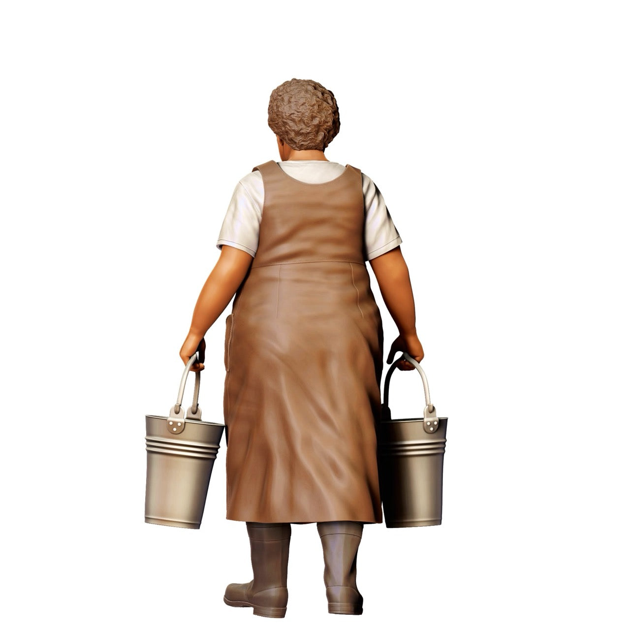 Miniatura: Camponesa com Baldes - Velha Agricultora em Ação (Nº 302)