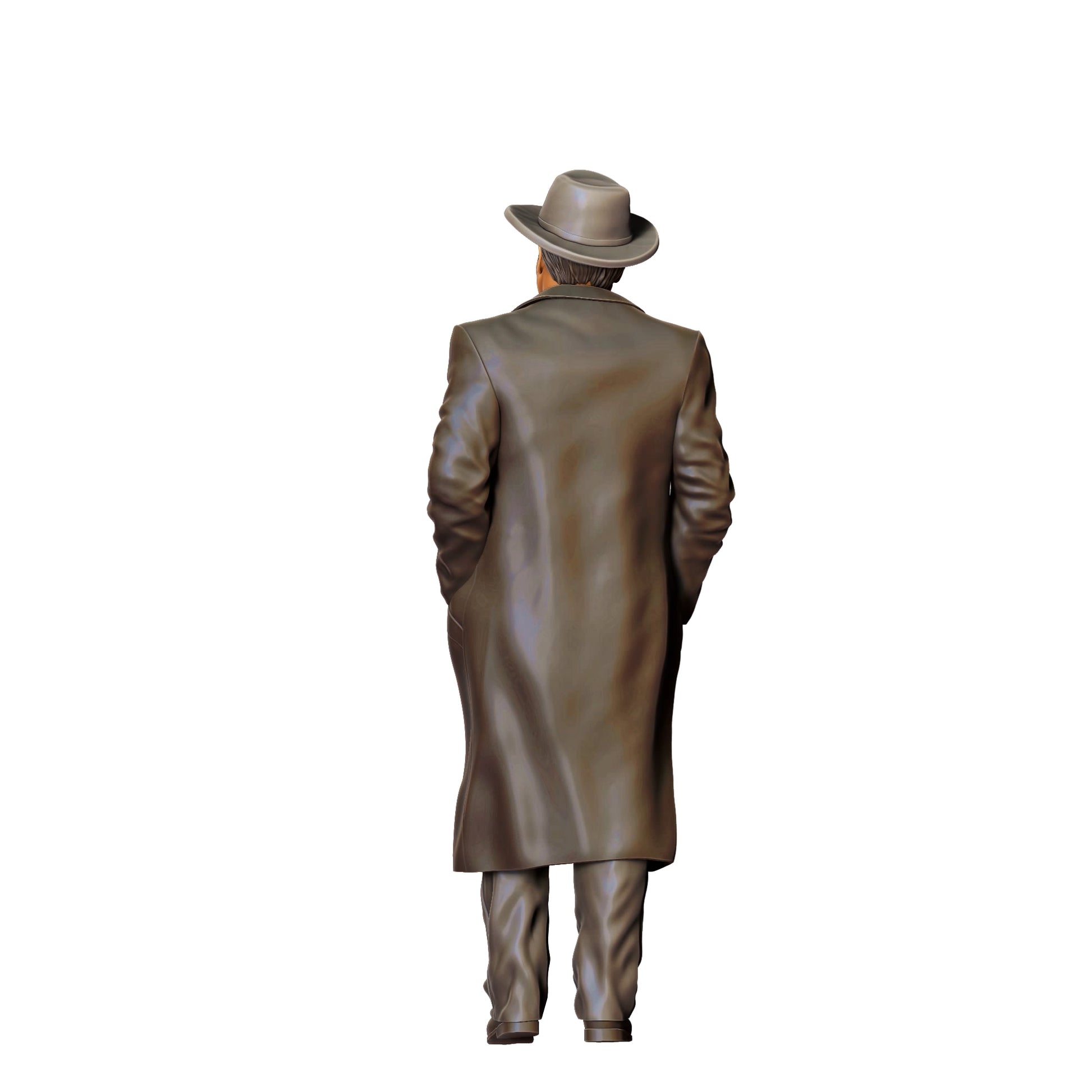 Diorama model building product photo 0: Old-fashioned man in coat and hat - Gangster boss (Ref. No. 358)