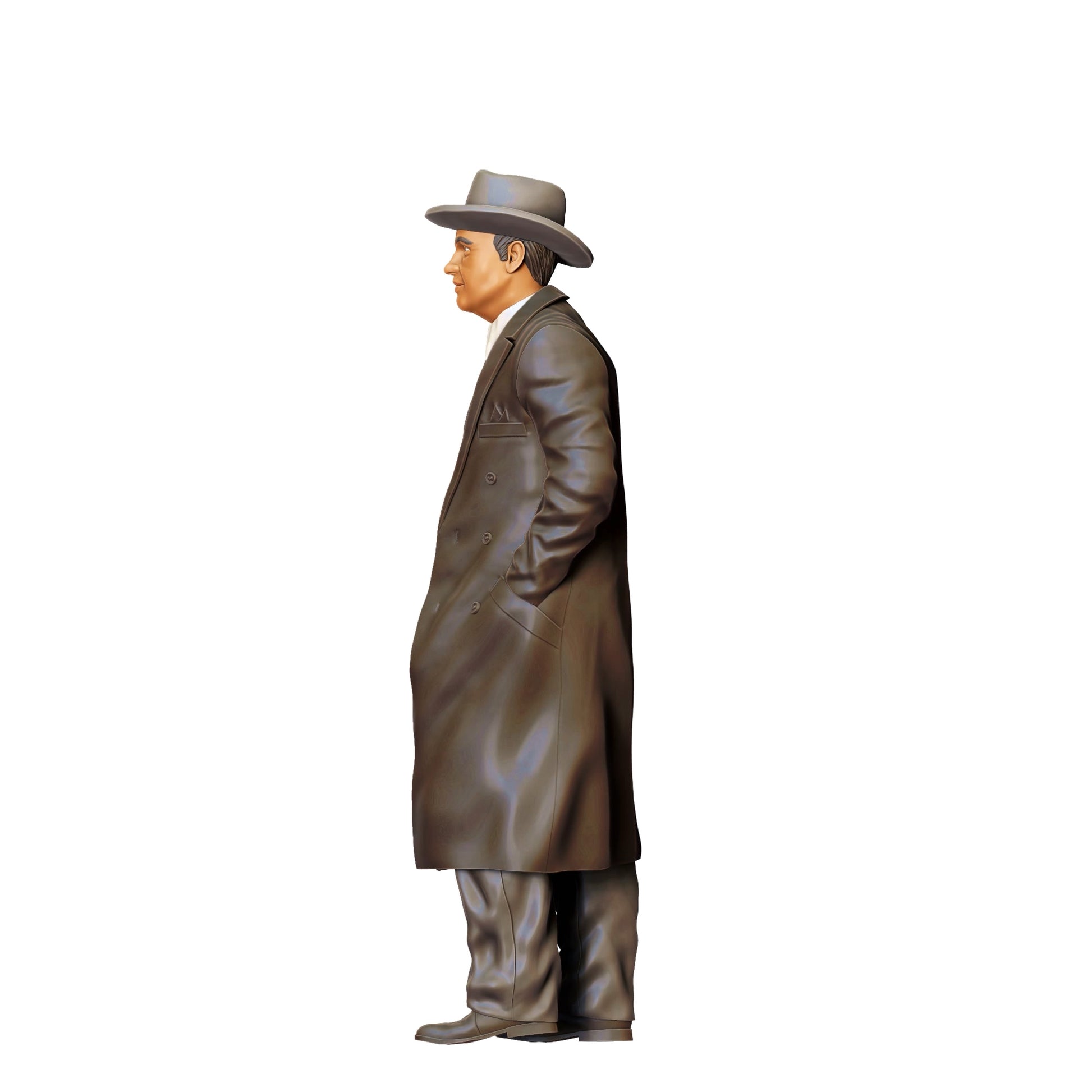 Diorama model building product photo 0: Old-fashioned man in coat and hat - Gangster boss (Ref. No. 358)