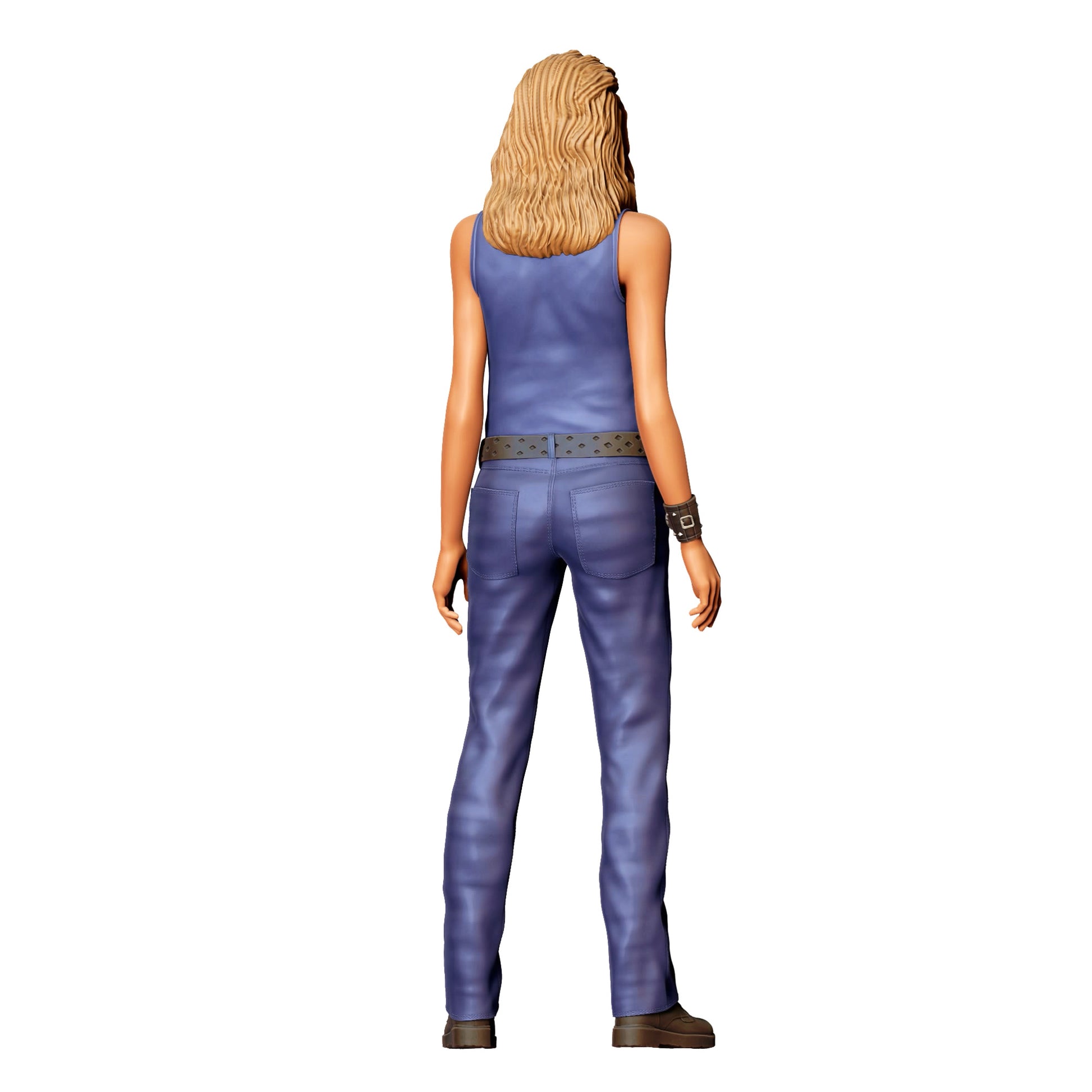 Diorama Modellbau Produktfoto 0: Mechanikerin im Jumpsuit mit Dreadlocks – Figur im Streetracer-Stil (Ref. Nr. 418)