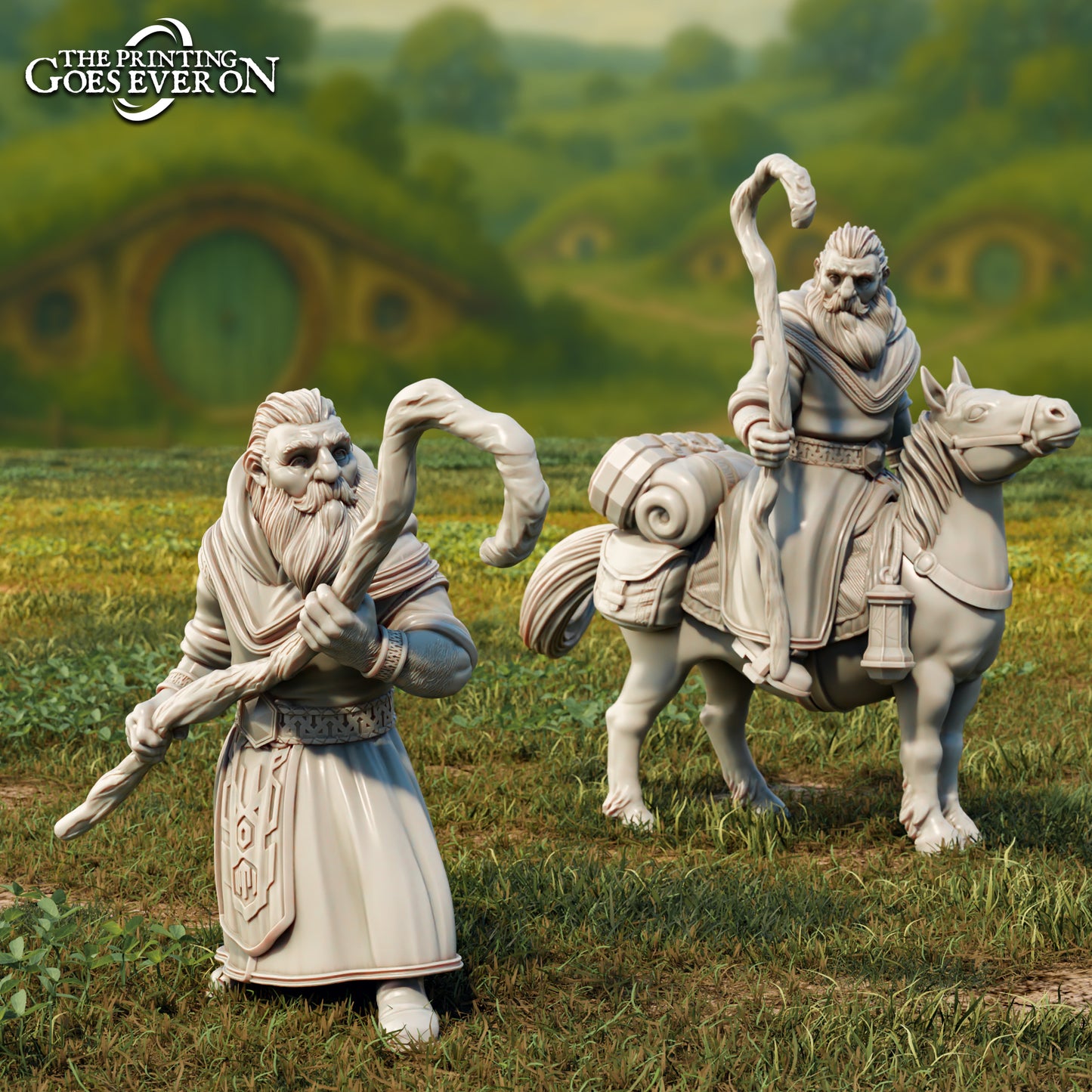 Produktfoto Tabletop 28mm The Printing Goes Ever On (TPGEO) 0: Baldor - Zwergen Gefährte zu Fuß und auf dem Pony