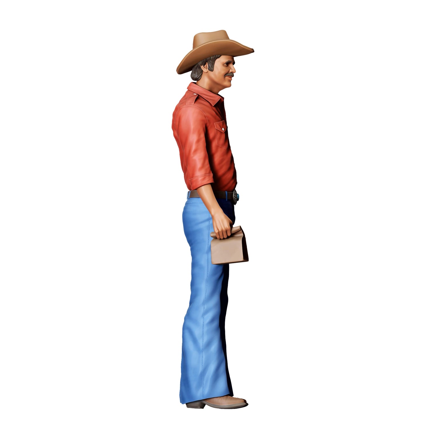 Diorama Modellbau Produktfoto 0: Cowboy mit Hut und Tüte – stehende Figur in Westernkleidung (Ref. Nr. 399)