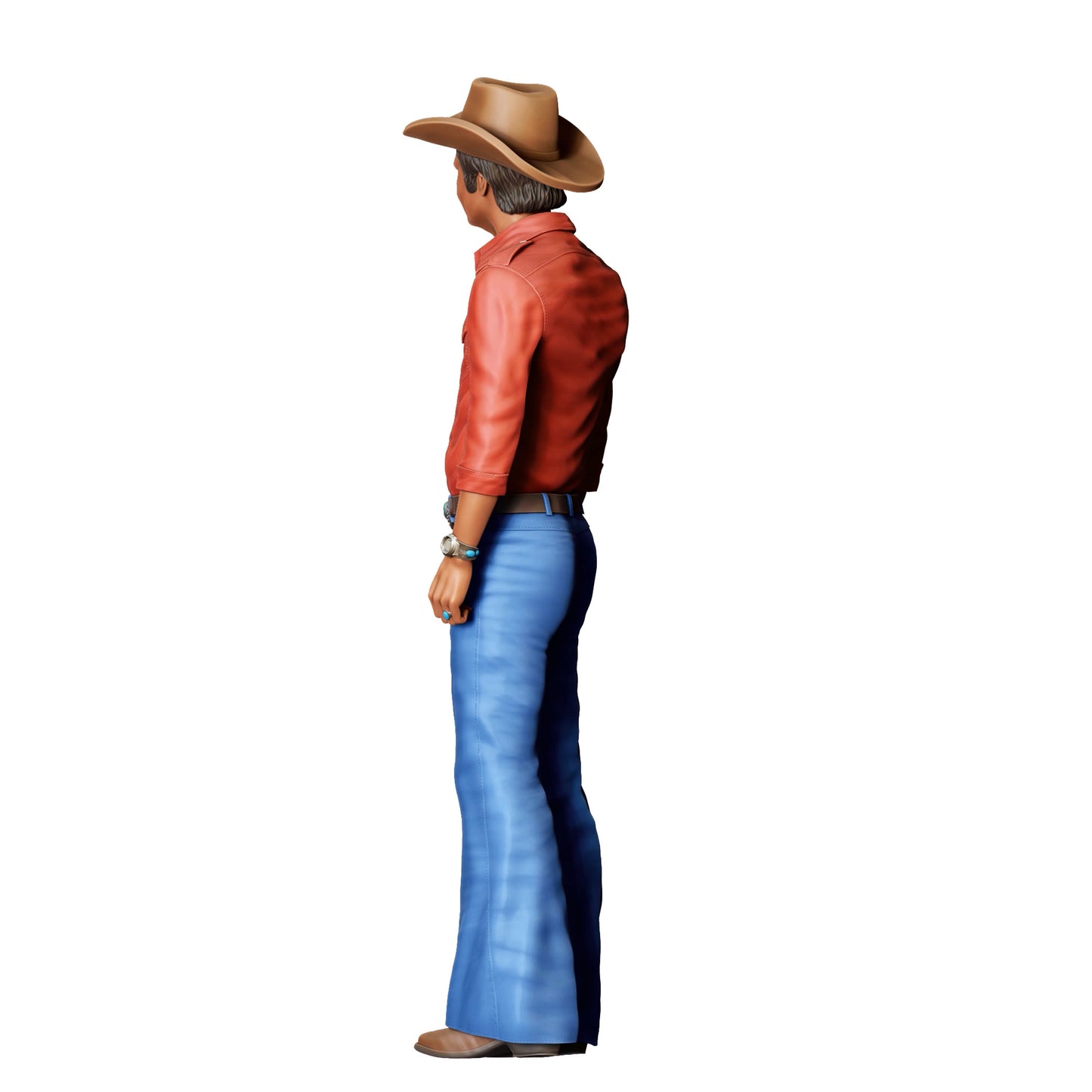 Diorama Modellbau Produktfoto 0: Cowboy mit Hut und Tüte – stehende Figur in Westernkleidung (Ref. Nr. 399)