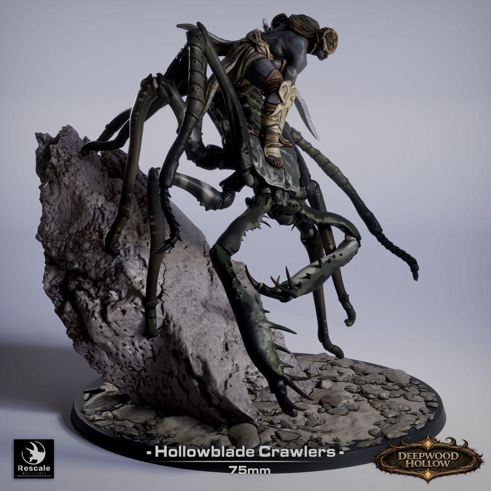 Foto do produto Tabletop 28mm Lord of the Print (LotP) 0: Tabletop Miniatura: Assassino Cavaleiro de Aranha em Besta Aranha, Combatente de Emboscada com Adaga (26_03_F6)