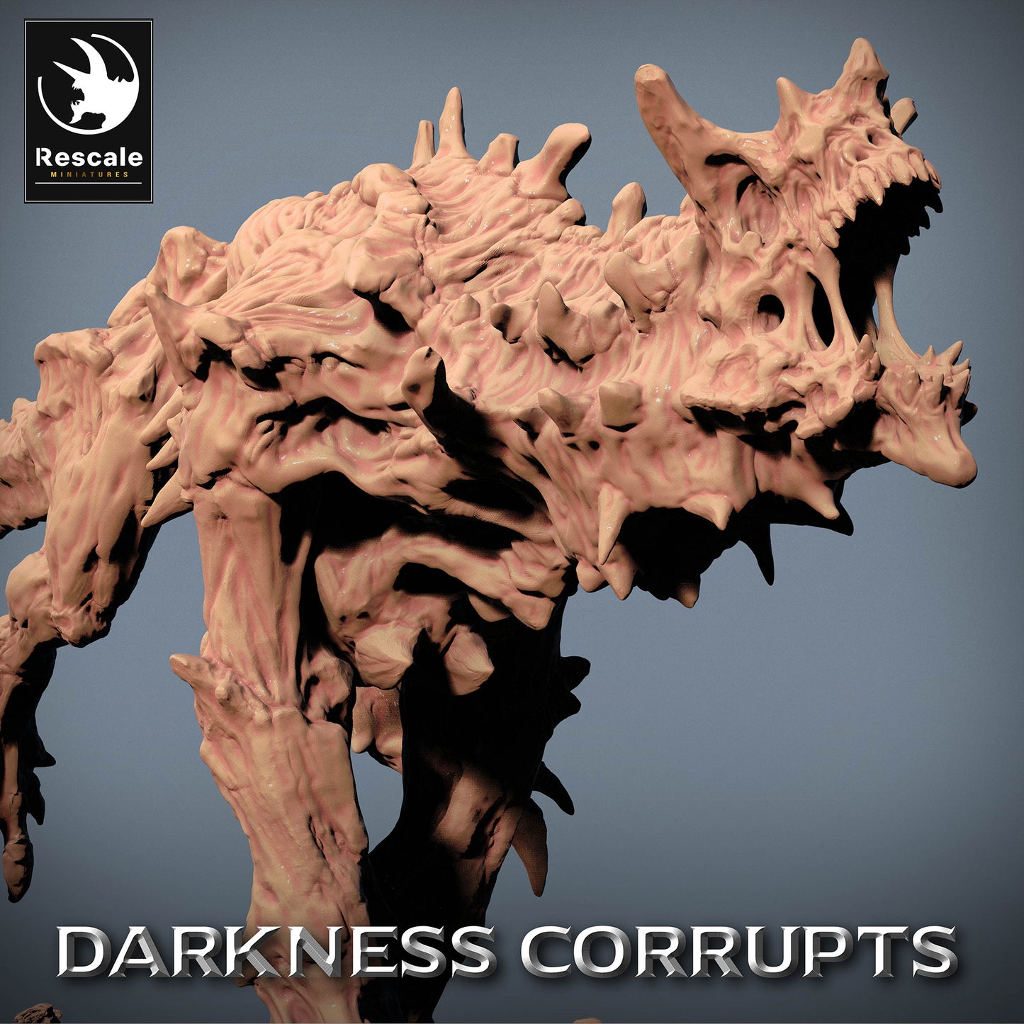 Produktový obrázek 4 z 4: Fantasy miniatura: Pekelný pes Hellhound - démonická bestie, noční můra, kostěný vlk - model monstra a boss protivník pro tabletop, skirmish, dungeon-crawler a wargame (23_07_C6)