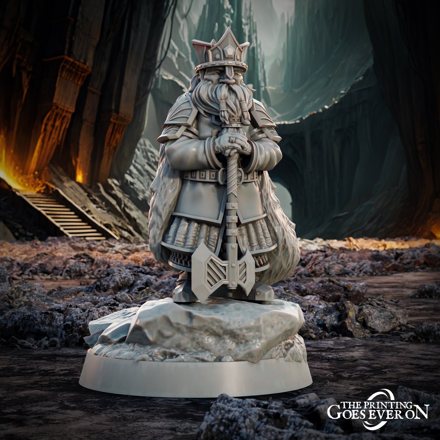 Produktová fotografie Tabletop 28mm Tisk pokračuje dál (TPGEO) 0: Král trpaslíků - Prastarý vládce trpasličí říše