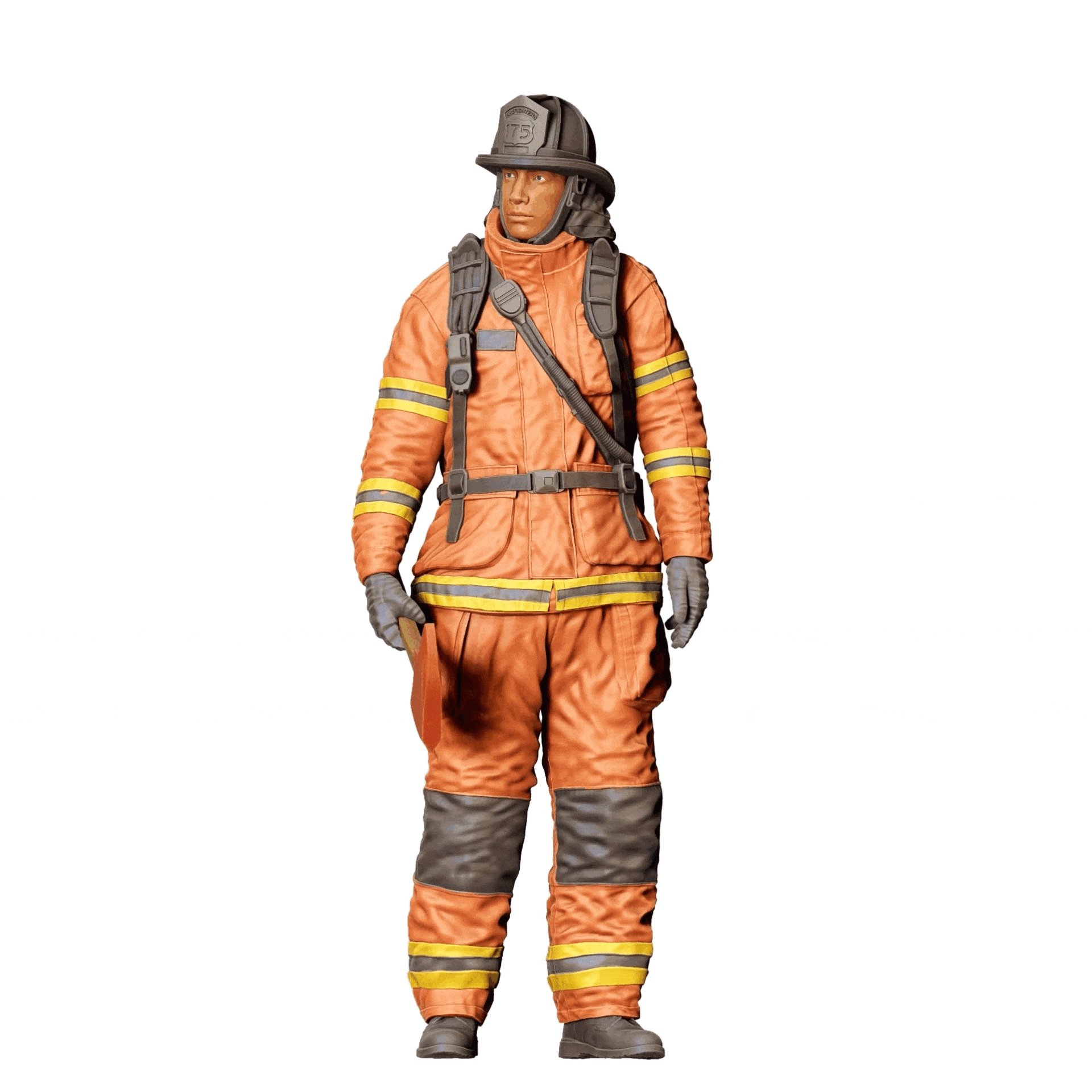 Diorama Model Building Product Photo 0: American Firefighter - With Axe (Ref. No. 308)