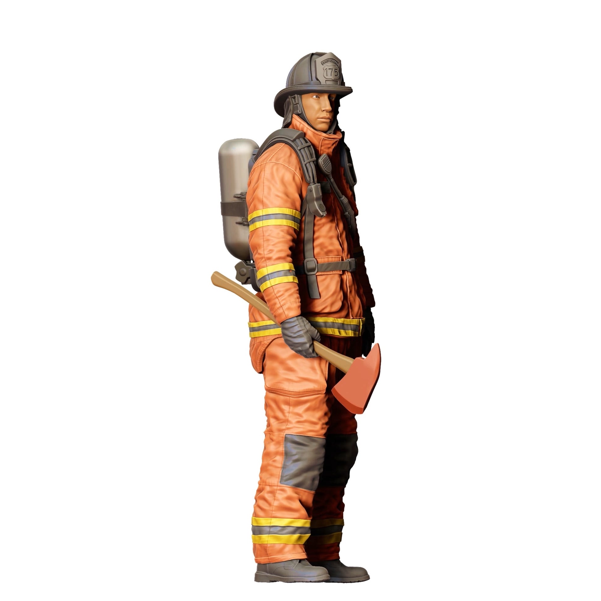Diorama Model Building Product Photo 0: American Firefighter - With Axe (Ref. No. 308)