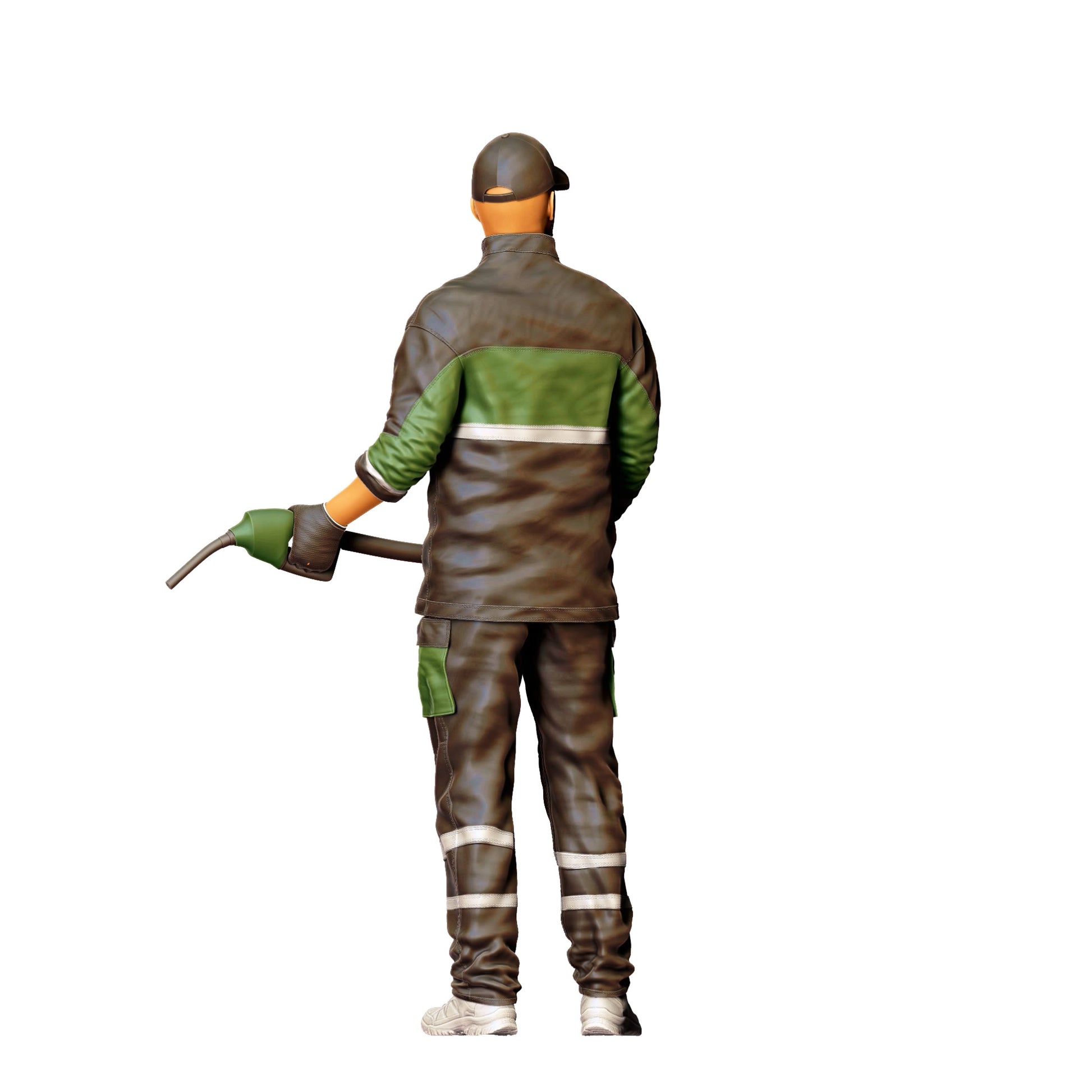 Diorama Modellbau Produktfoto 0: Tankwart in Arbeitskleidung – Figur mit Zapfpistole (Ref. Nr. 431)