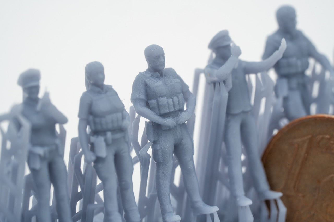 Produktová fotografie figurky H0, 1:72 - 0: Sada policistů