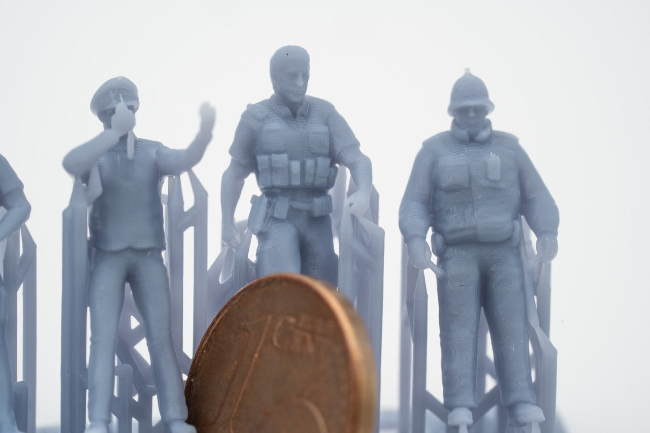 Produktová fotografie figurky H0, 1:72 - 0: Sada policistů