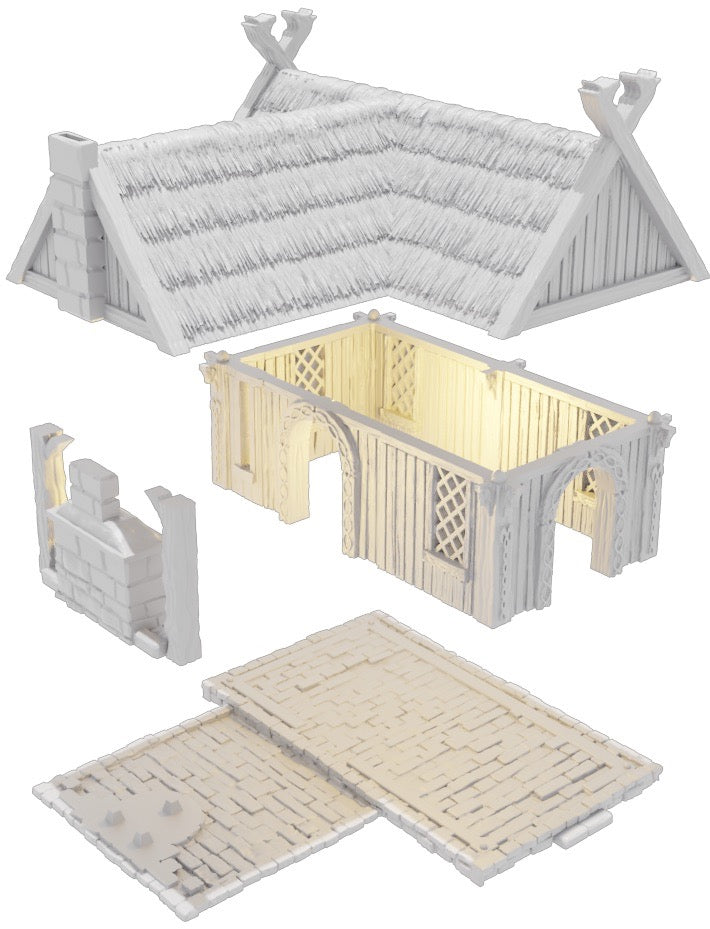 Foto do produto Tabletop 28mm peças de terreno, casas, decoração e bits da Creation Conquest (CC) 0: Ferreiro - Reino da Saxônia - Aldeia medieval dos senhores dos cavalos