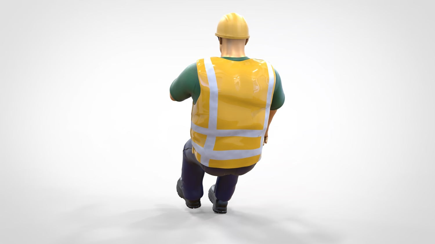 Product photo 0: Construction Worker Driver - With Helmet and Sunglasses - In Vehicle