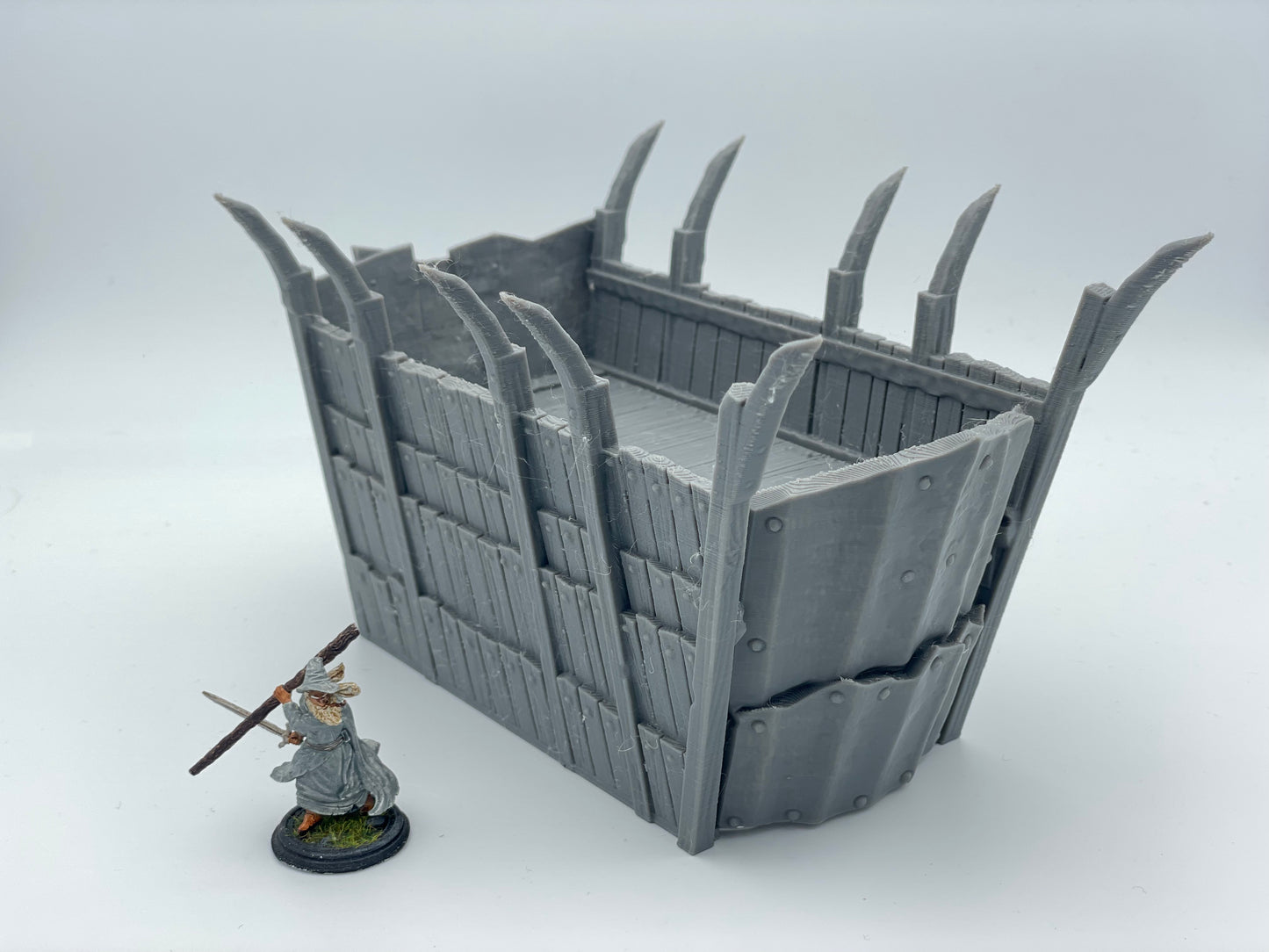 Foto do produto Tabletop 28mm The Printing Goes Ever On (TPGEO) 0: Grande barco de desembarque - Barco de transporte dos orcs - Balsa para cerco