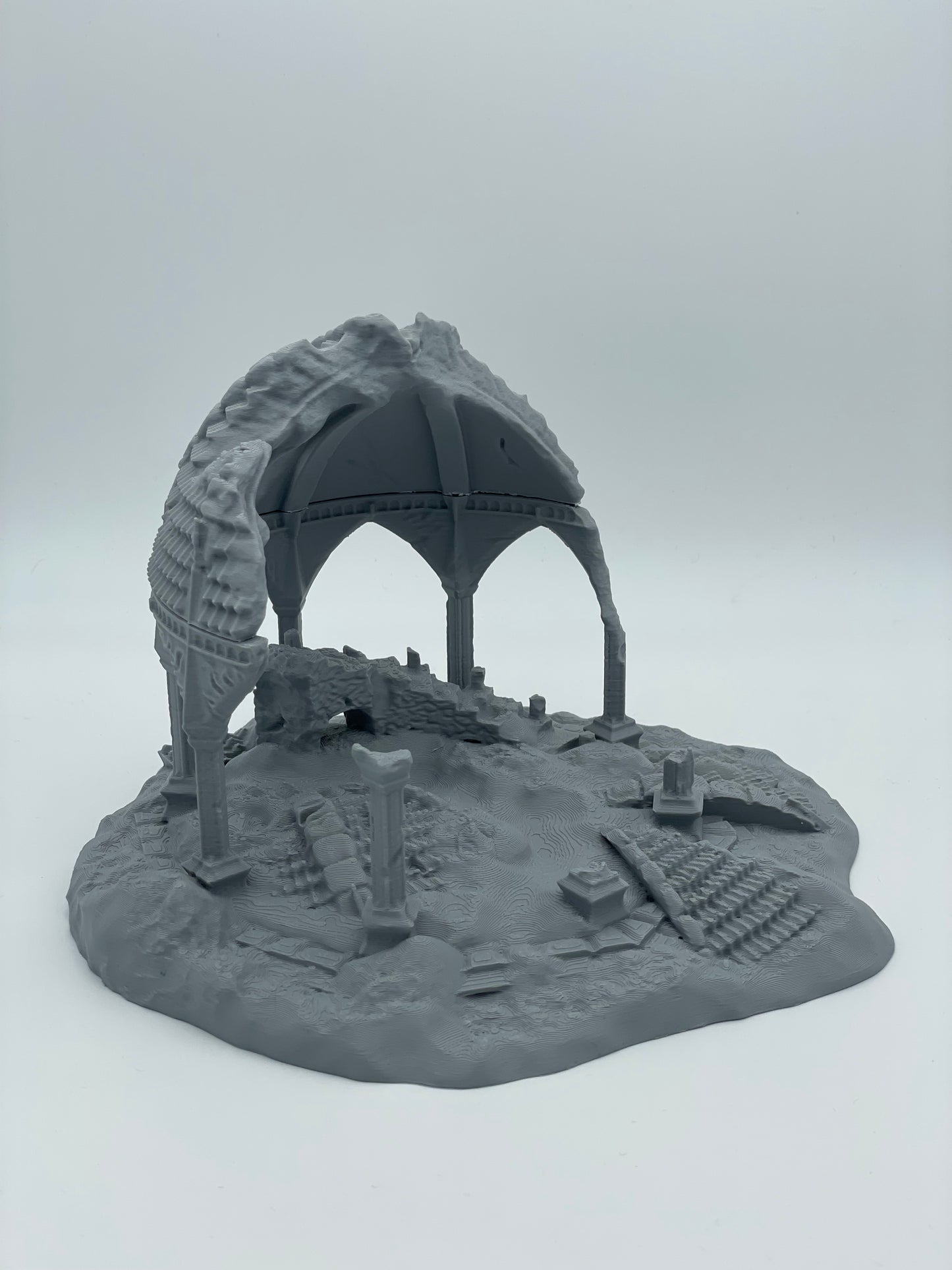 Foto do produto Tabletop 28mm The Printing Goes Ever On (TPGEO) 0: Ruína Fehntop - Posto avançado em ruínas da selva