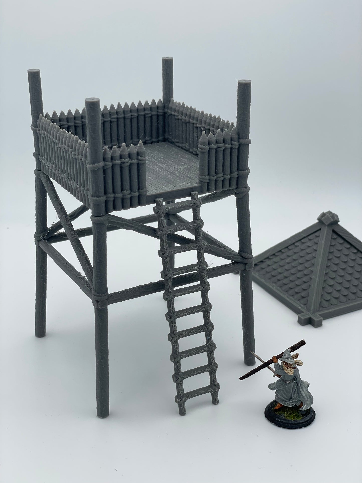 Produktová fotografie Tabletop 28mm Tisk pokračuje dál (TPGEO) 0: Dřevěná strážní věž - Pozorovací místo jezdců