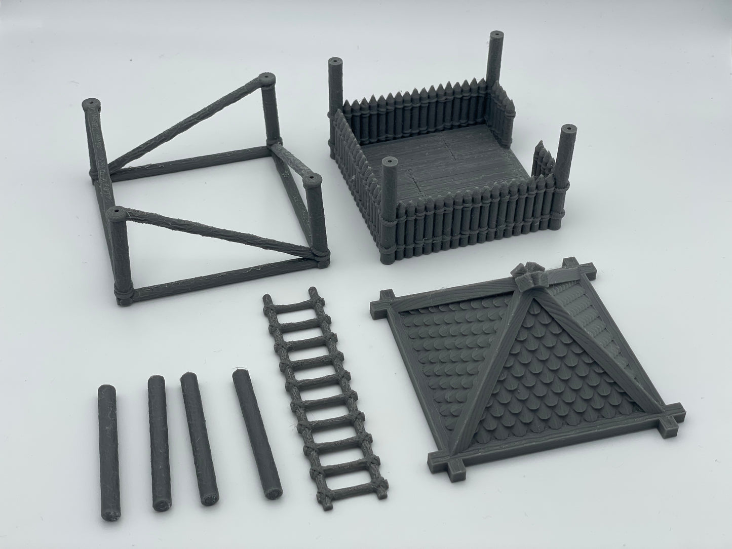 Produktová fotografie Tabletop 28mm Tisk pokračuje dál (TPGEO) 0: Dřevěná strážní věž - Pozorovací místo jezdců