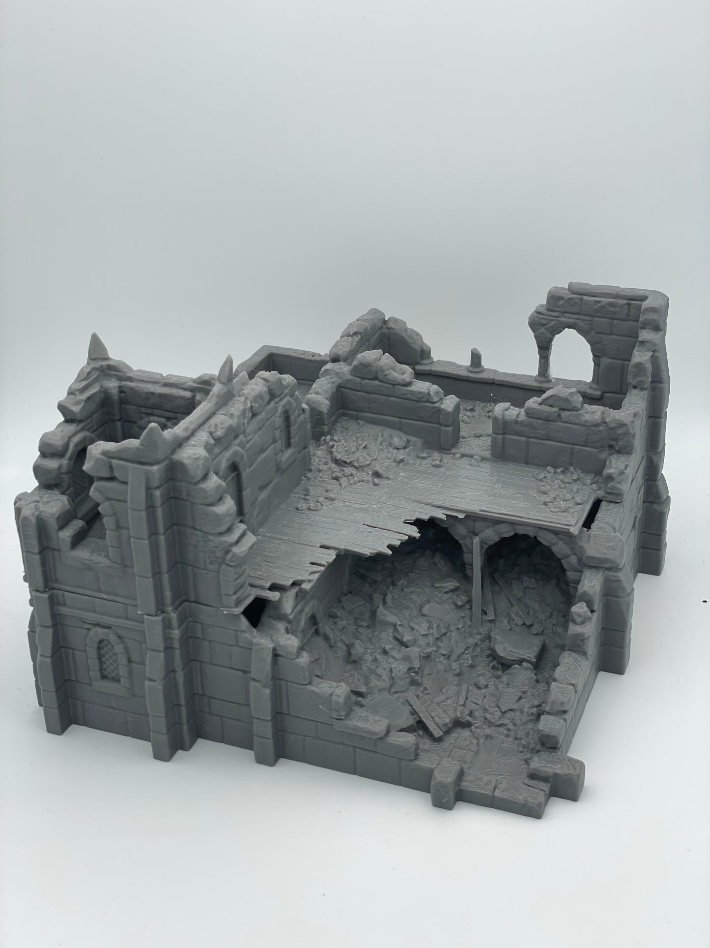 Foto do produto Tabletop 28mm The Printing Goes Ever On (TPGEO) 0: Ruína de casa medieval C - Restos de edifício do reino humano Gonthan