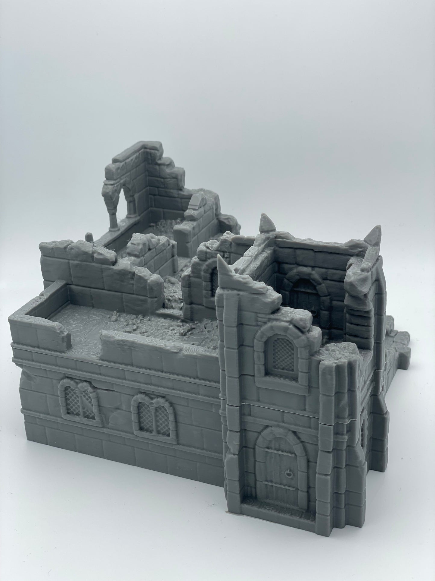 Foto do produto Tabletop 28mm The Printing Goes Ever On (TPGEO) 0: Ruína de casa medieval C - Restos de edifício do reino humano Gonthan