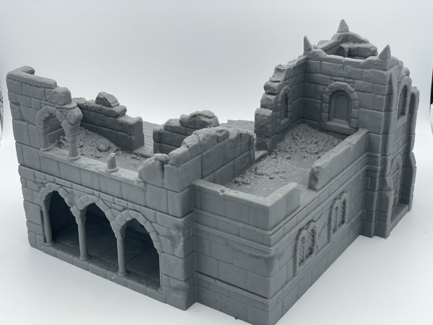 Foto do produto Tabletop 28mm The Printing Goes Ever On (TPGEO) 0: Ruína de casa medieval C - Restos de edifício do reino humano Gonthan