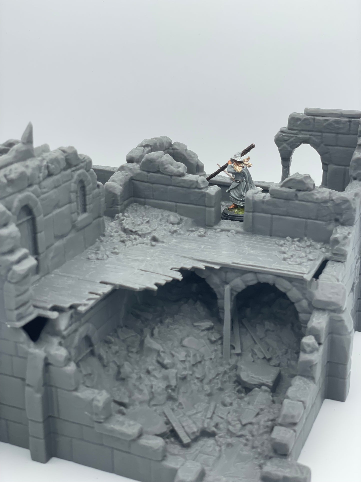 Foto do produto Tabletop 28mm The Printing Goes Ever On (TPGEO) 0: Ruína de casa medieval C - Restos de edifício do reino humano Gonthan