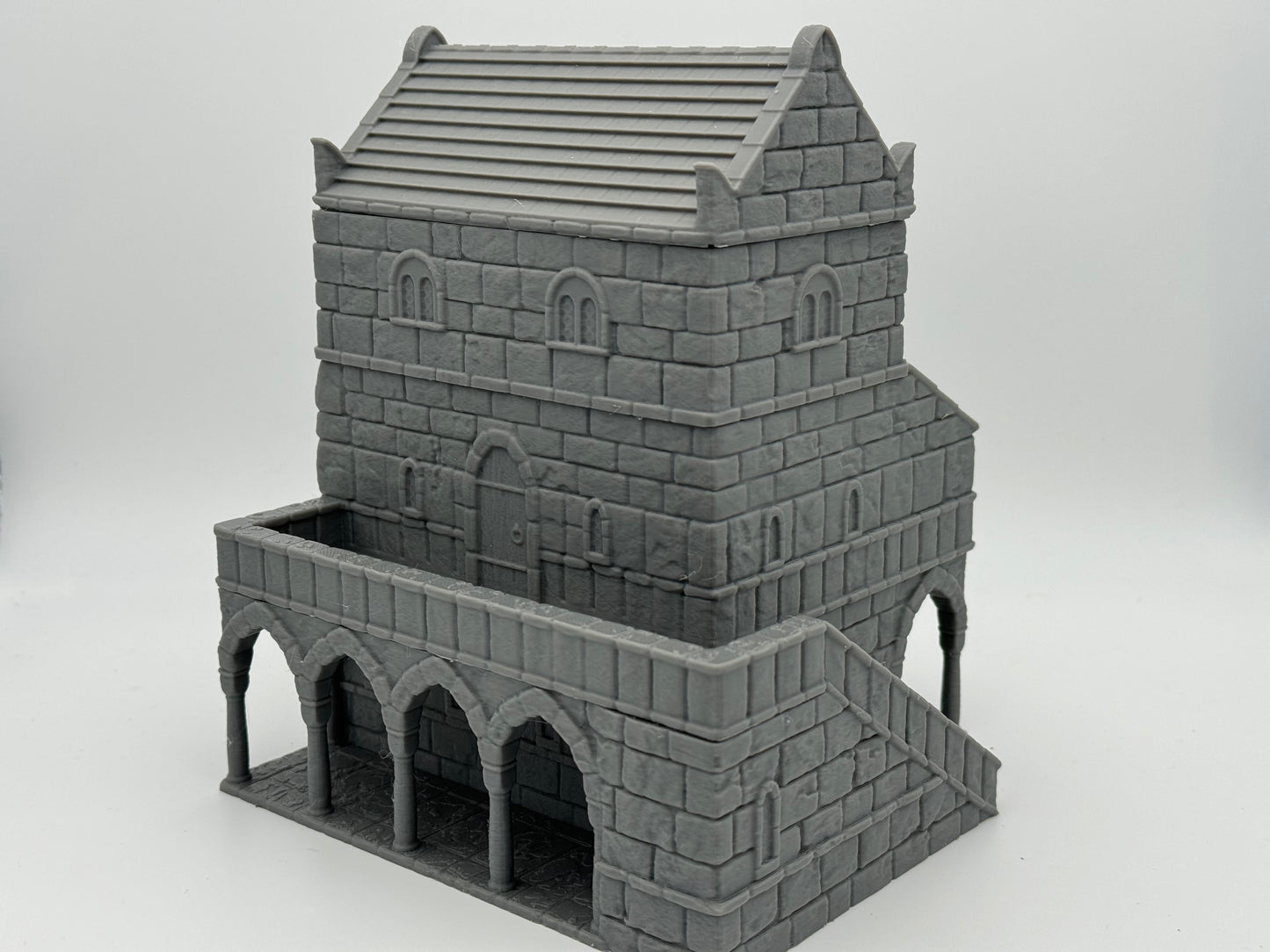 Foto do produto Tabletop 28mm The Printing Goes Ever On (TPGEO) 0: Casa B Ivory City - Edifício Reino de Gonthan - Terreno Tabletop