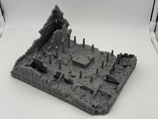 Foto del prodotto Tabletop 28mm The Printing Goes Ever On (TPGEO) 0: Stazione medica Rovine Ivory City - Edificio Regno di Gonthan - Rovine ospedaliere Terreno da tavolo