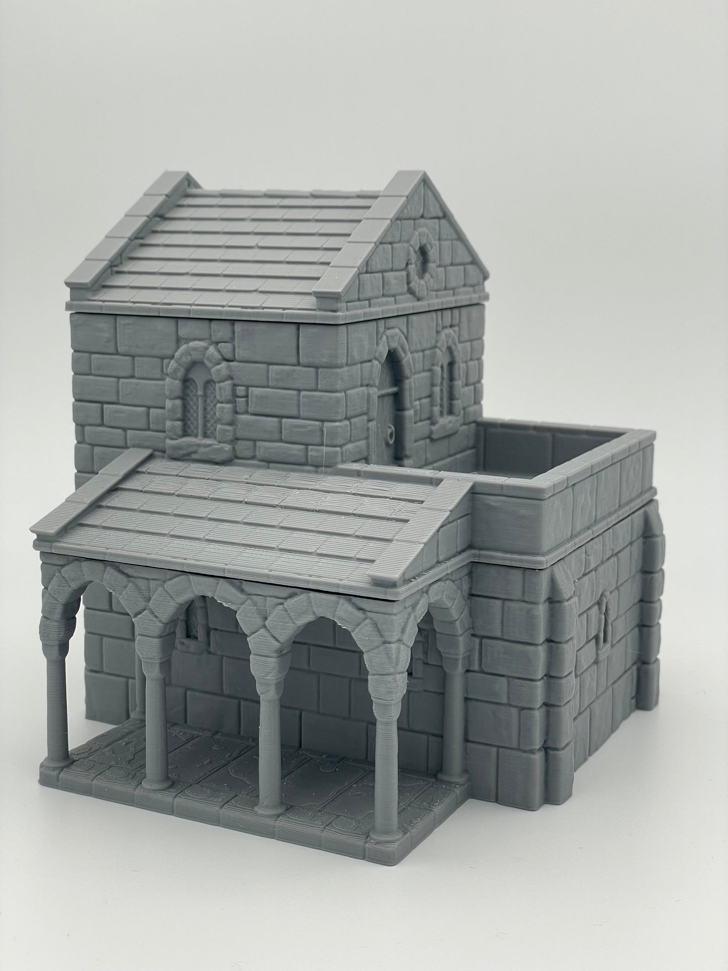 Produktová fotografie Tabletop 28mm Tisk pokračuje dál (TPGEO) 0: Středověký obytný dům A - Kamenná budova z lidského království Gonthan - Choditelný terén